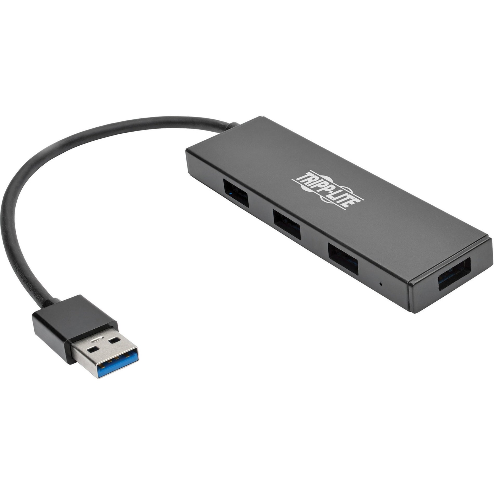 Tripp Lite U360-004-SLIM 4-Port Ultra-Slim Portable USB 3.0 SuperSpeed Hub, Compact and Convenient USB Hub for Mac and PC