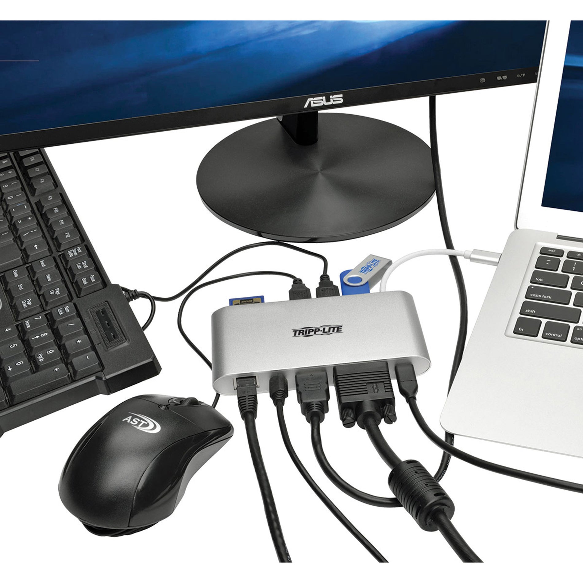 Tripp Lite U442-DOCK1 Docking Station, USB-C w/HDMI, Silver