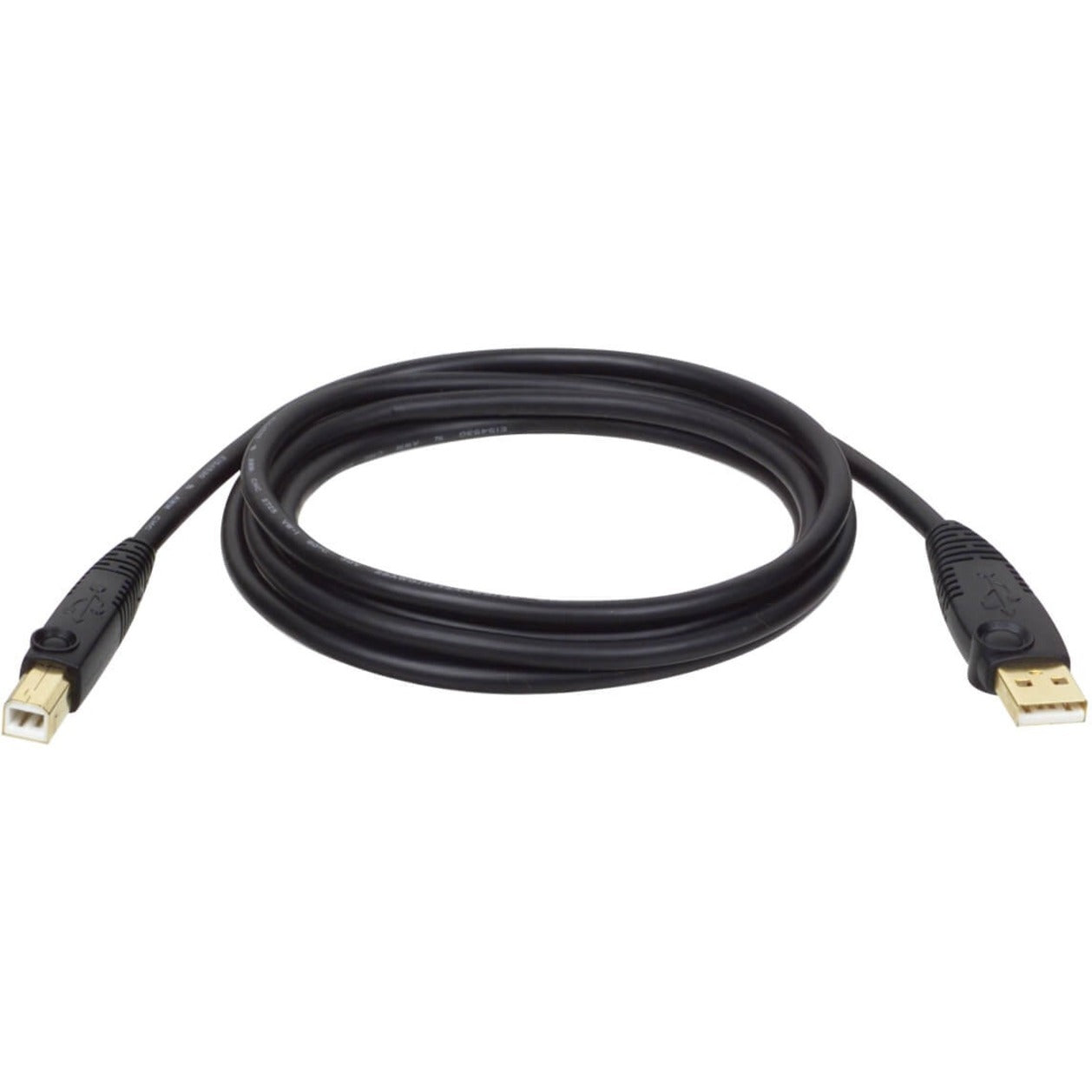 Tripp Lite U022-015 USB 2.0 A/B Cable 15Ft, Black - High-Speed Data Transfer