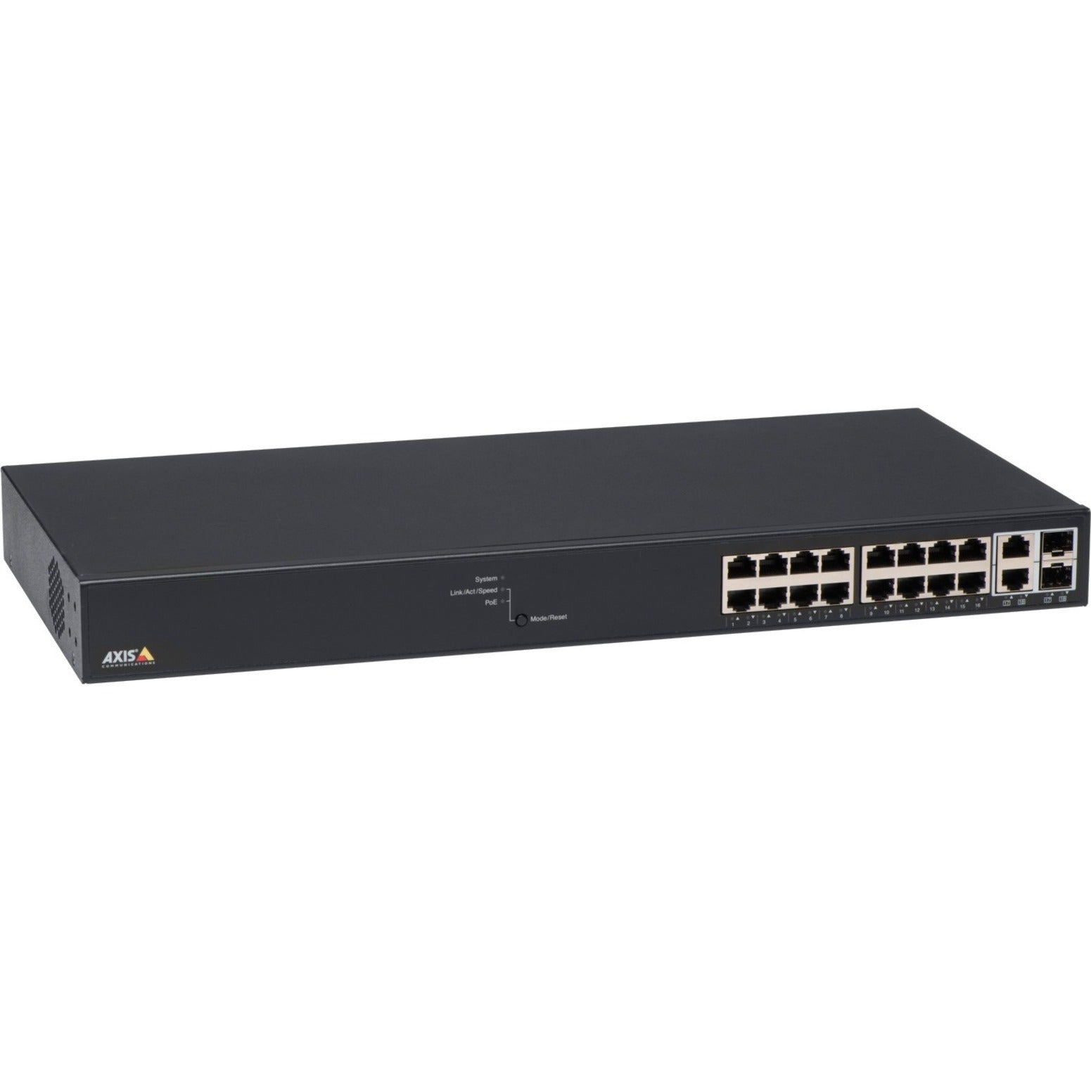AXIS 5801-694 T8516 PoE+ Network Switch, 18 Gigabit Ethernet Ports, 2 SFP Slots