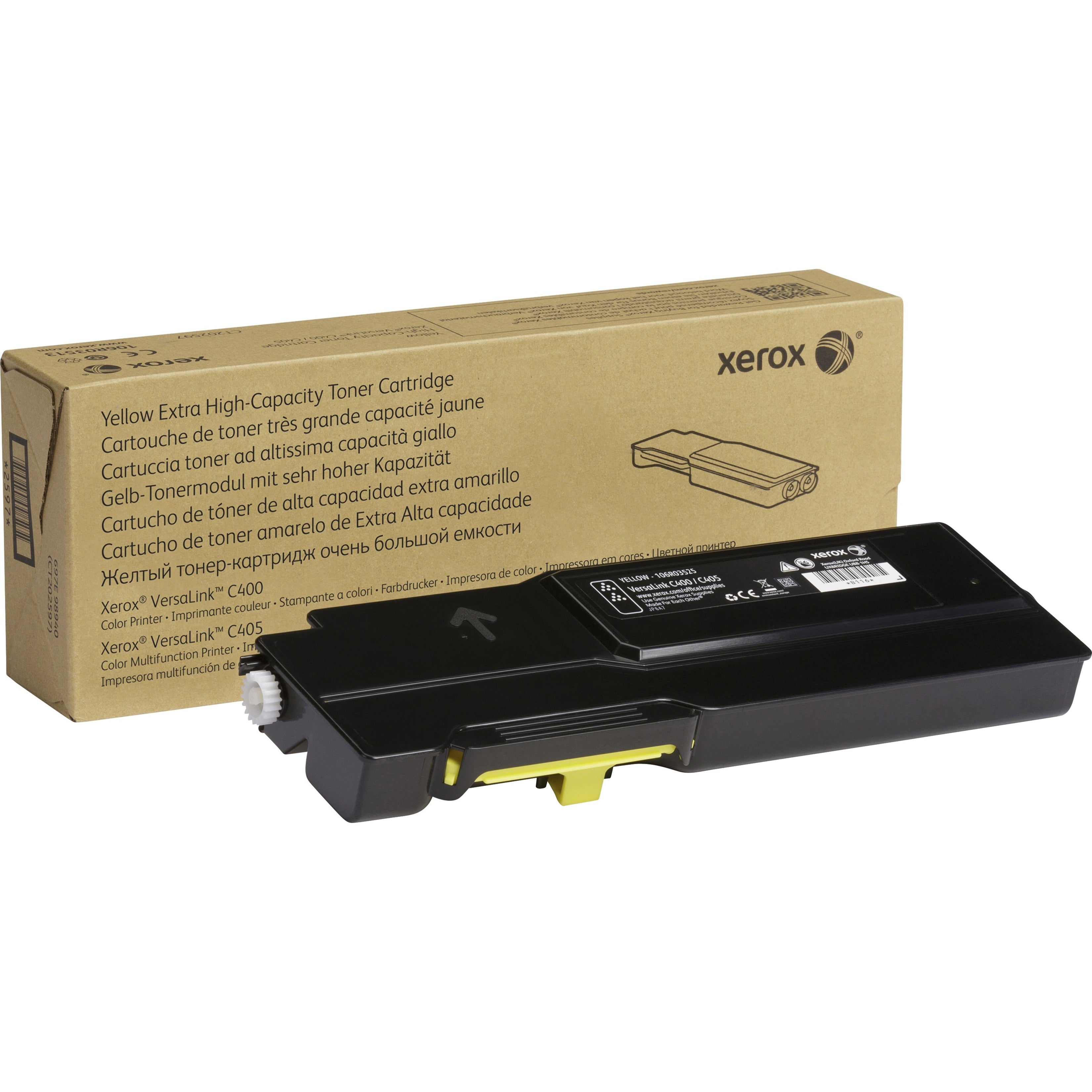 Xerox 106R03525 Genuine Yellow Extra High Capacity Toner Cartridge For The VersaLink C400/C405, 8000 Pages