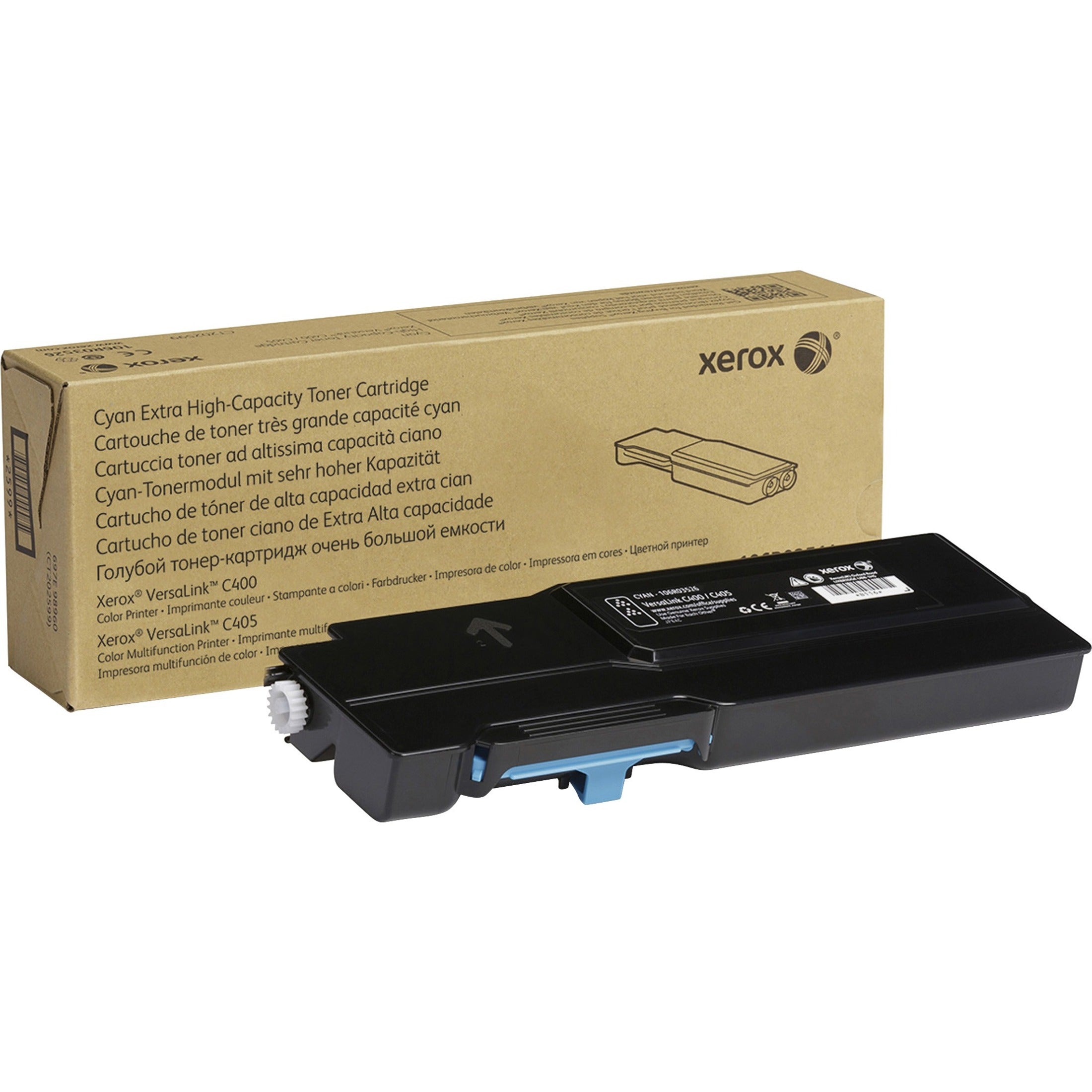 Xerox 106R03526 Genuine Cyan Extra High Capacity Toner Cartridge For The VersaLink C400/C405, 8000 Pages