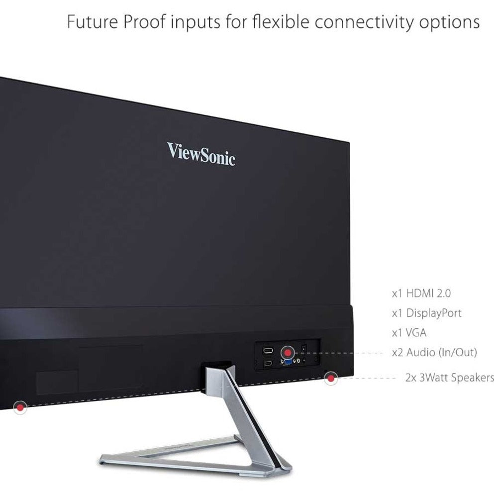 ViewSonic VX2476-SMHD 24" IPS Frameless LED Monitor HDMI, DisplayPort, Full HD, 4ms Response Time
