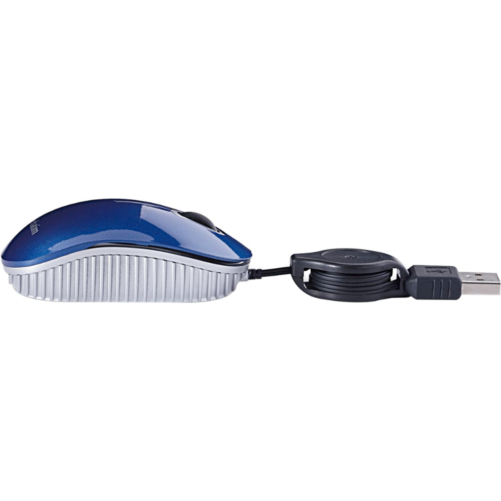 Verbatim 98616 Mini Travel Optical Mouse - Blue, USB 2.0, Scroll Wheel