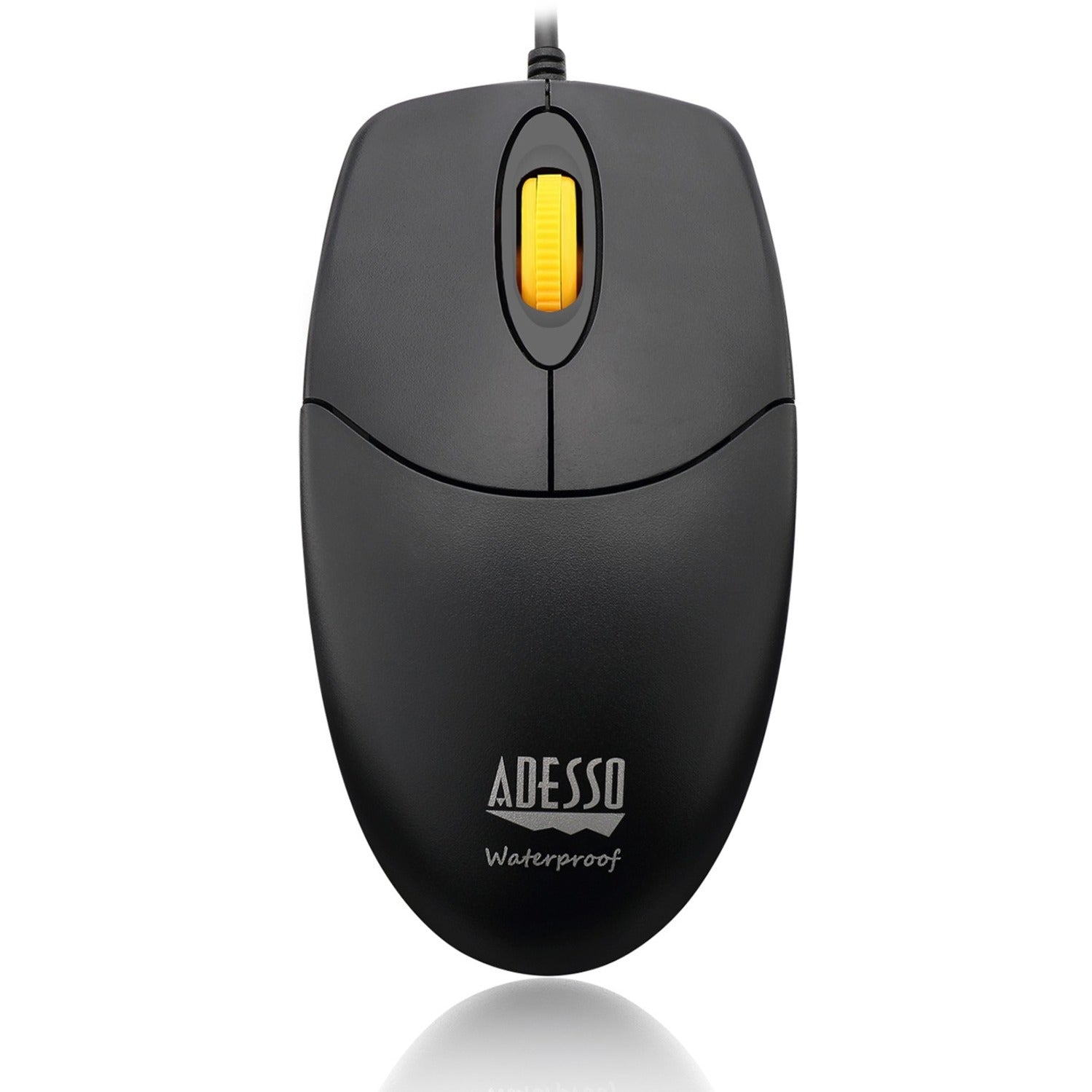 Adesso IMOUSEW3 iMouse W3 Waterproof Mouse with Magnetic Scroll Wheel, Antimicrobial, 1000 DPI