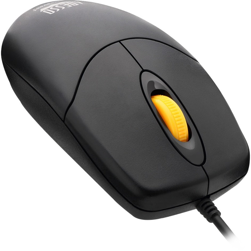 Adesso IMOUSEW3 iMouse W3 Waterproof Mouse with Magnetic Scroll Wheel, Antimicrobial, 1000 DPI