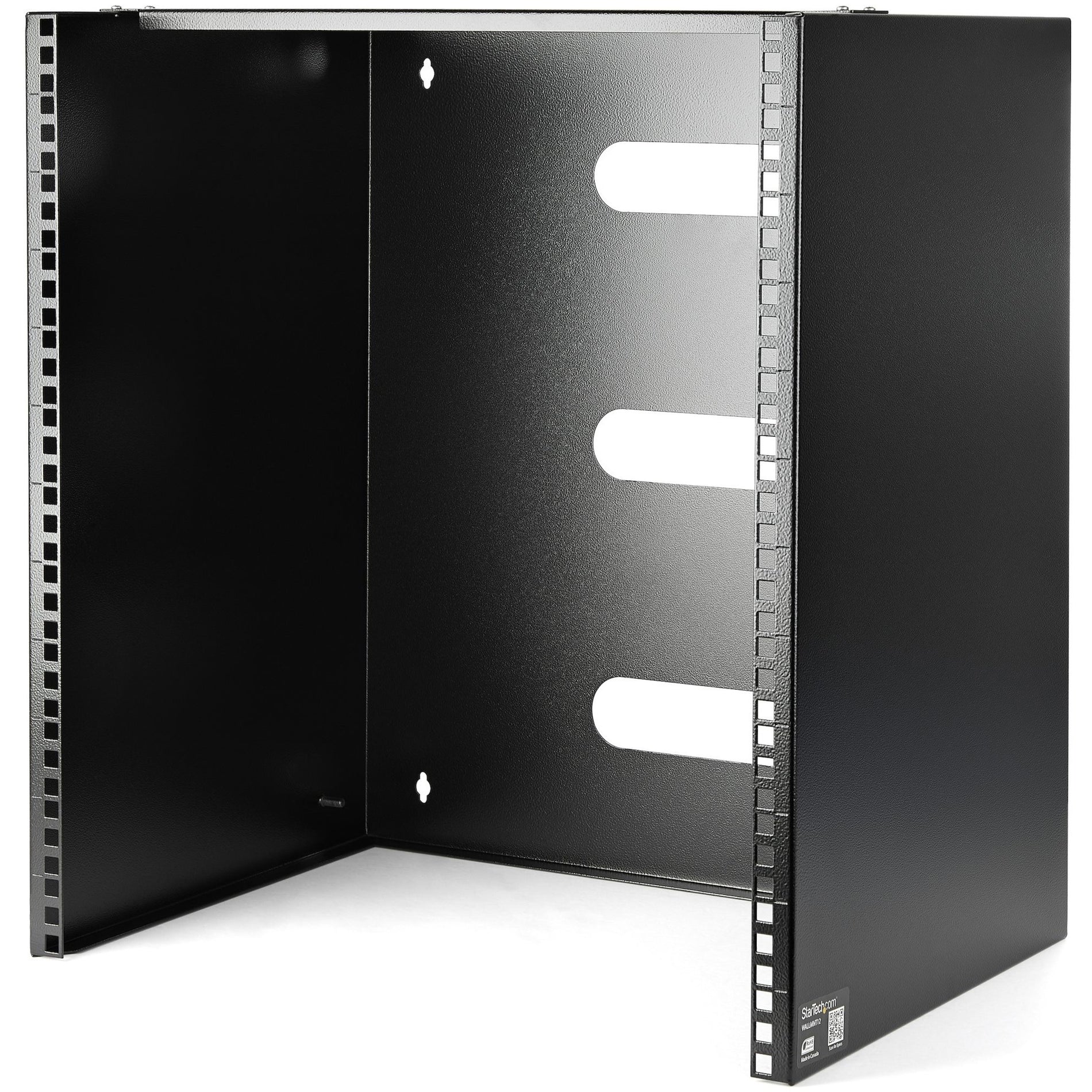 StarTech.com WALLMNT12 12U Wall-Mount Bracket for Shallow Rack-Mount Equipment - Solid Steel, Mount Patch Panels or Network Switches up to 12 inches Deep