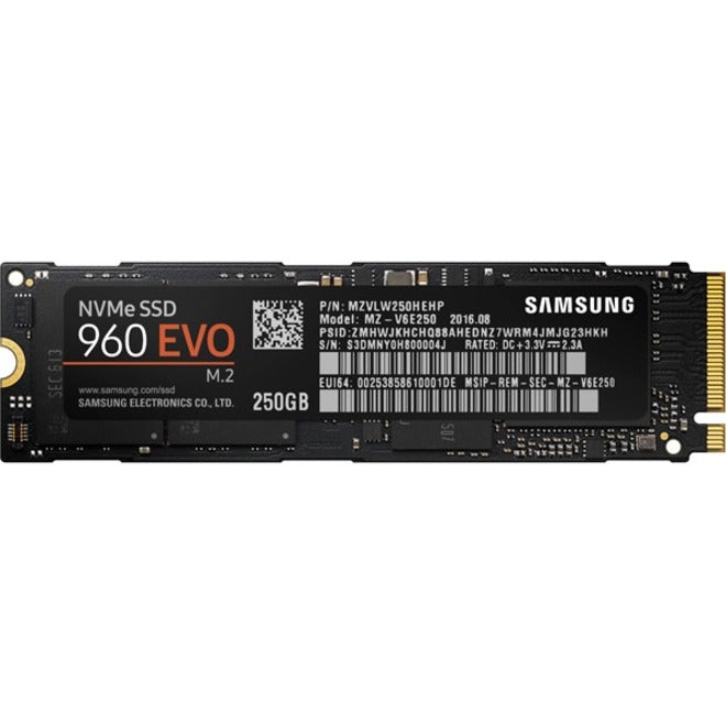 Samsung MZ-V6E250BW SSD 960 EVO NVMe M.2 250GB, High-Speed Internal Solid State Drive