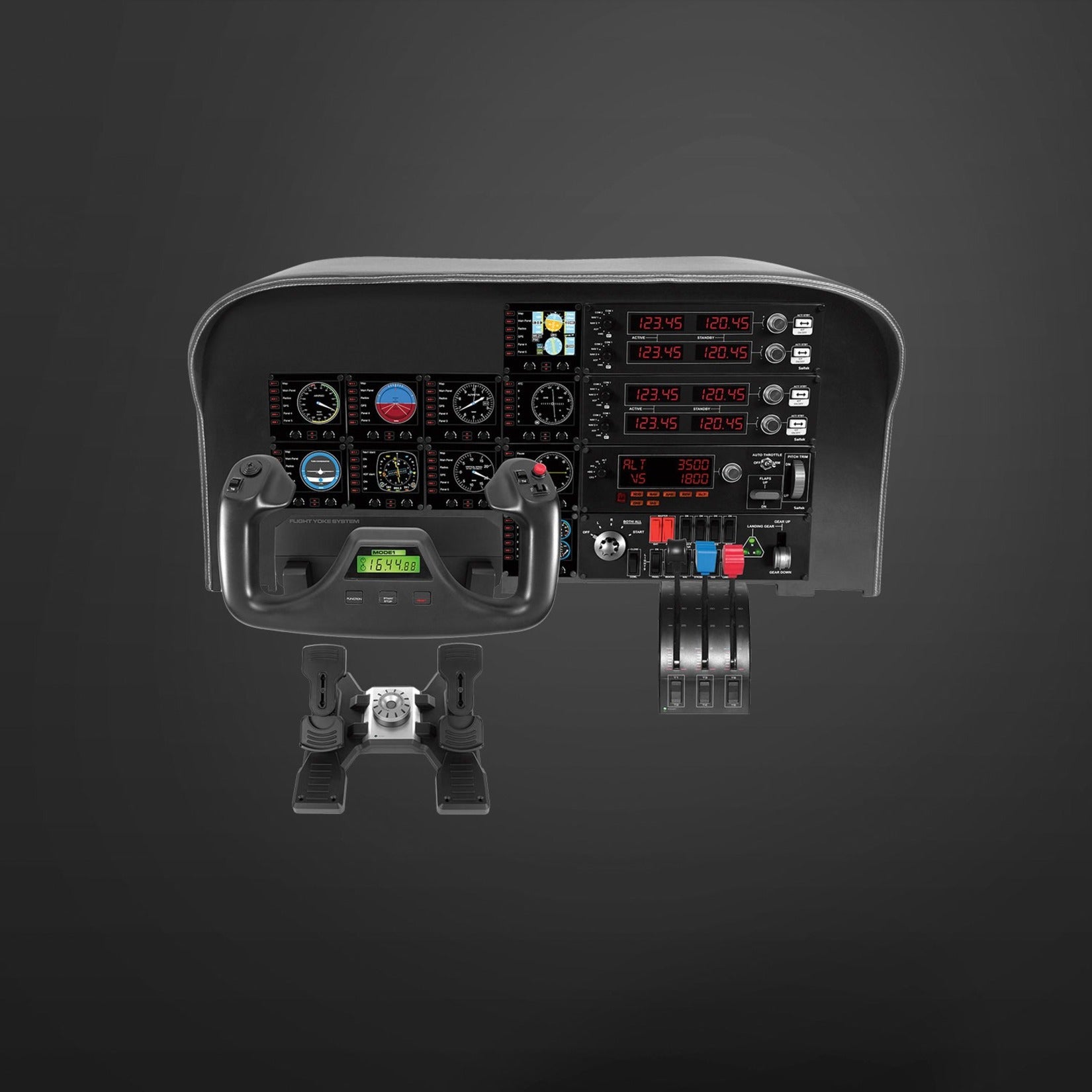Logitech 945-000023 Saitek PRO Flight Yoke System Professional Simulation Yoke and Throttle Quadrant, Gaming Yoke