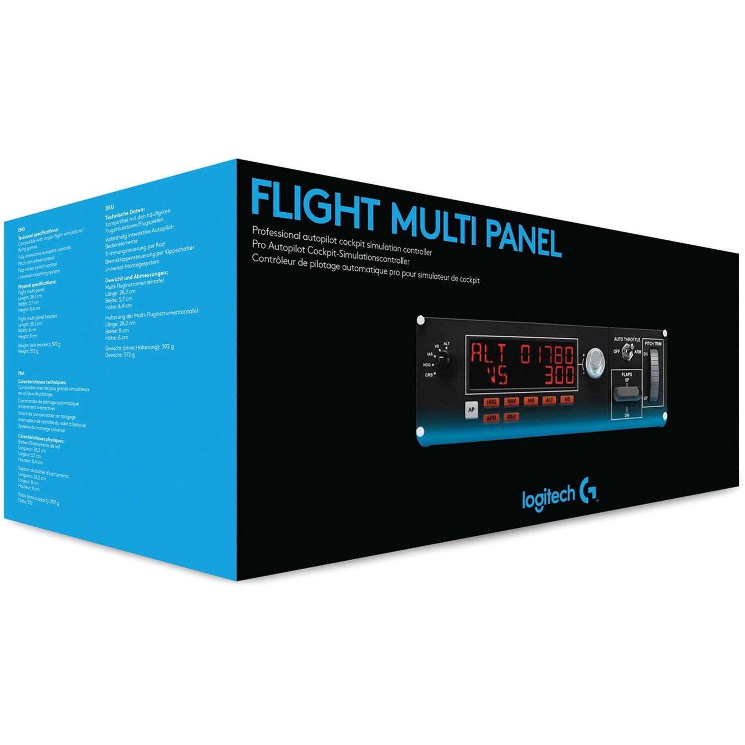 Saitek 945-000028 Pro Flight Multi Panel for PC, Gaming Control Panel - USB Cable Connectivity