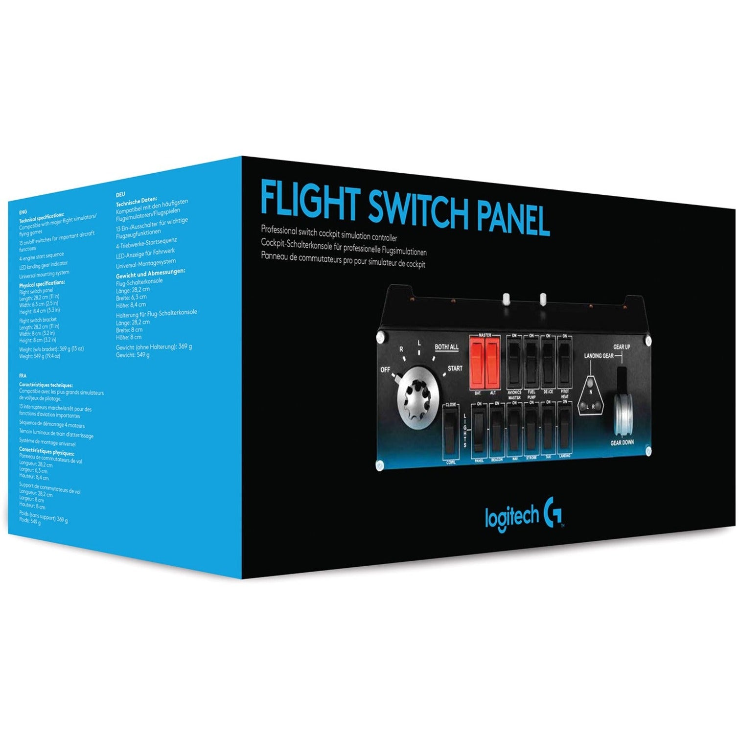 Logitech 945-000030 Saitek Pro Flight Switch Panel, Professional Simulation Switch Controller