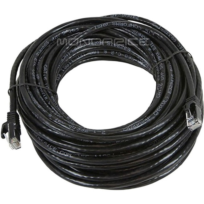 Monoprice 9827 FLEXboot Series Cat6 24AWG UTP Ethernet Network Patch Cable, 50ft Black, Snagless