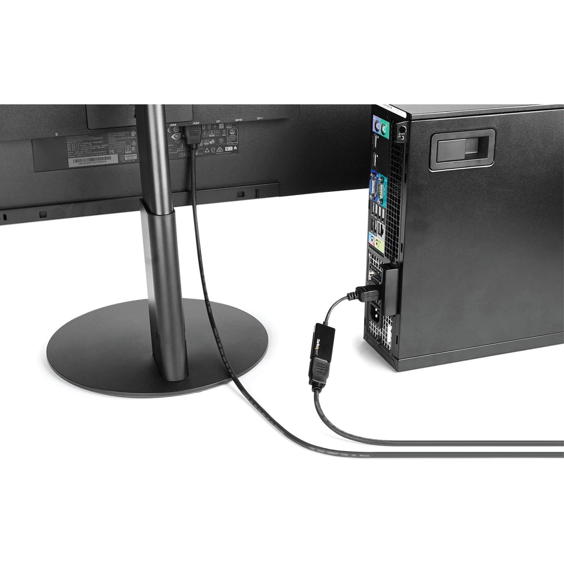 StarTech.com DP2HD4K60S DisplayPort to HDMI Adapter - 4K DP to HDMI Converter - UHD 4K 60Hz, Active, HDCP 2.2, Black