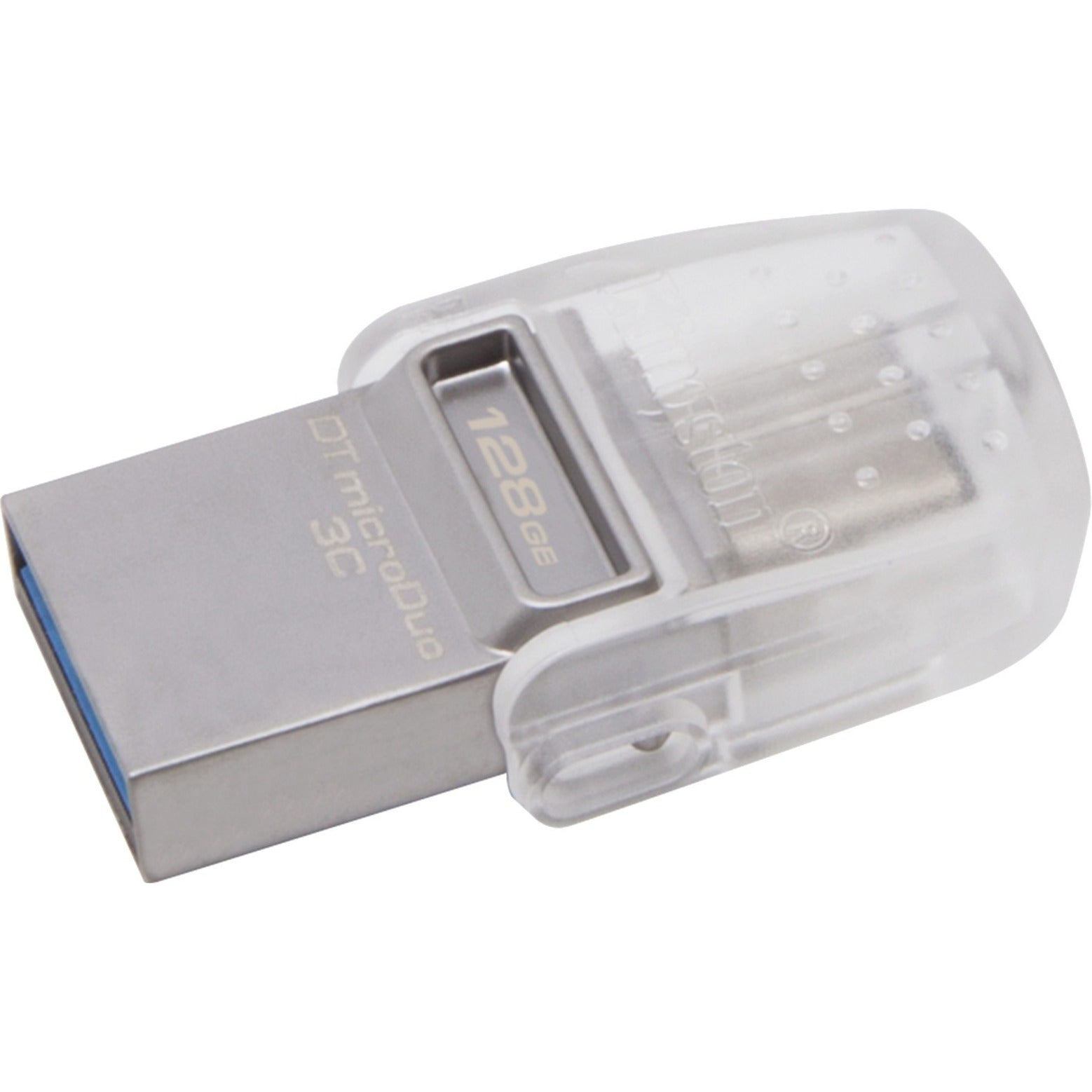 Kingston DTDUO3C/128GB DataTraveler microDuo 3C USB Flash Drive, 128GB Storage Capacity