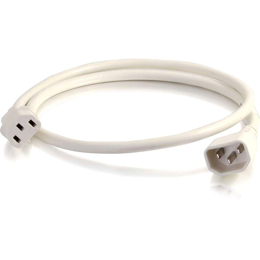 C2G 5ft 18AWG Power Cord (IEC320C14 to IEC320C13) - White (17503)