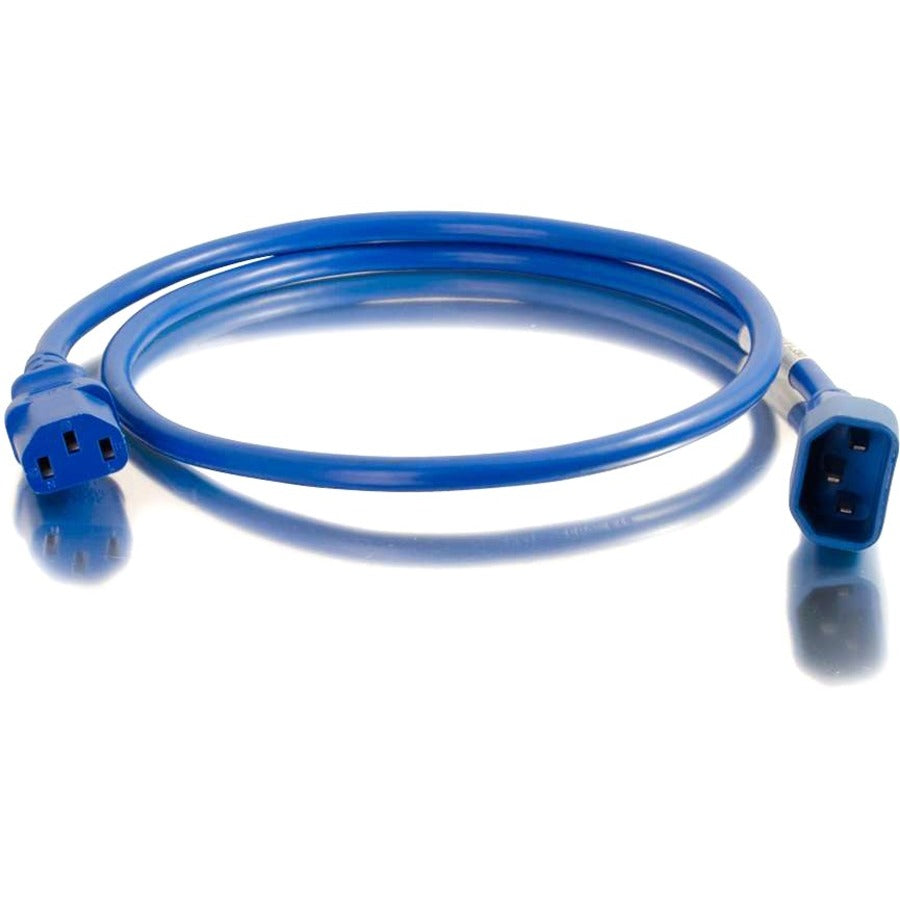 C2G 6ft 18AWG Power Cord (IEC320C14 to IEC320C13) - Blue (17504)