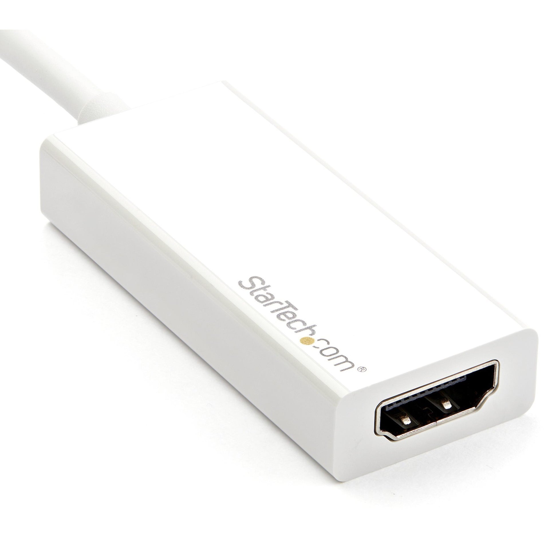 StarTech.com CDP2HD4K60W USB-C to HDMI Adapter - USB Type-C to HDMI Converter, White - 4K 60Hz