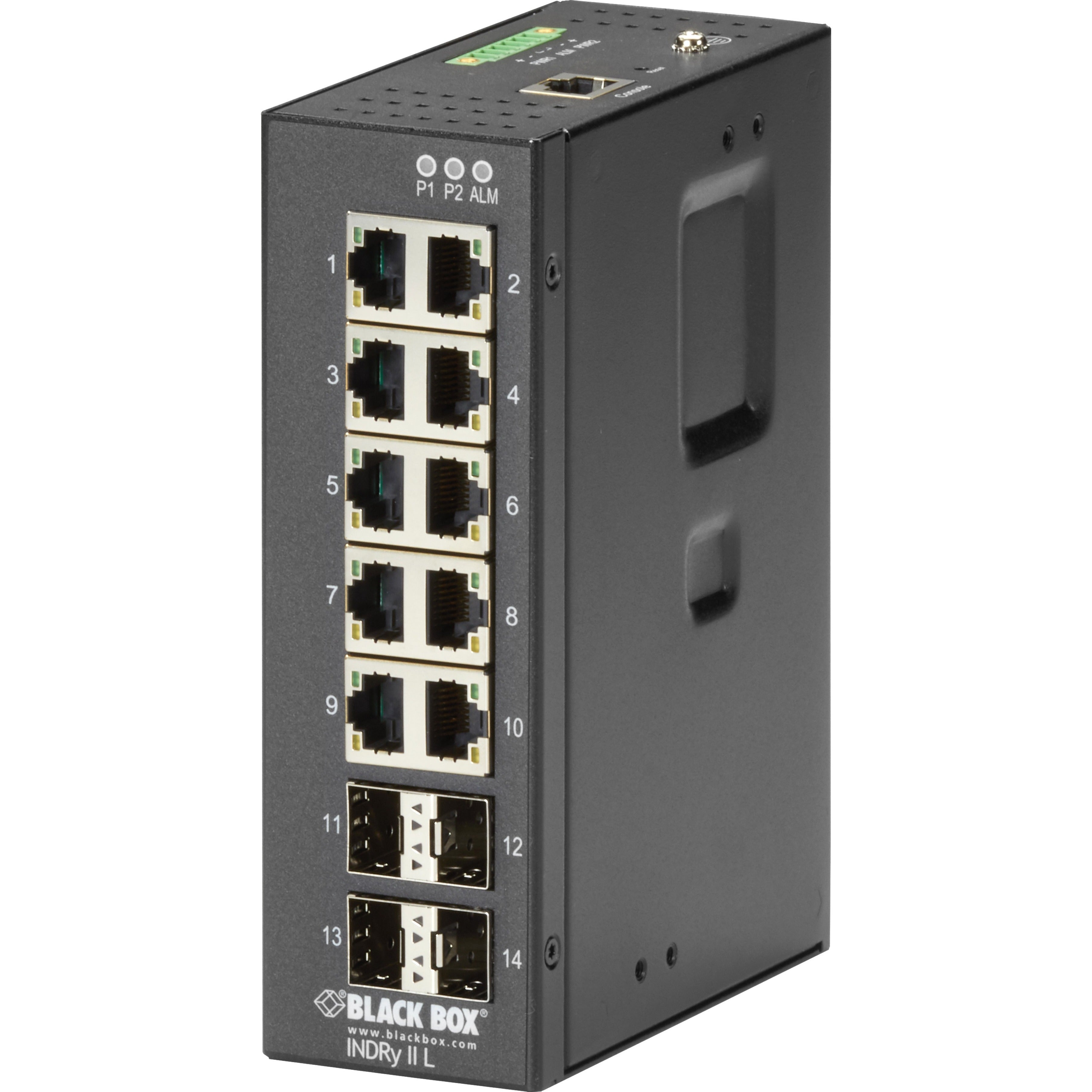Black Box LIG1014A Ethernet Switch, 10-Port Gigabit Ethernet Network, SFP Expansion Slots