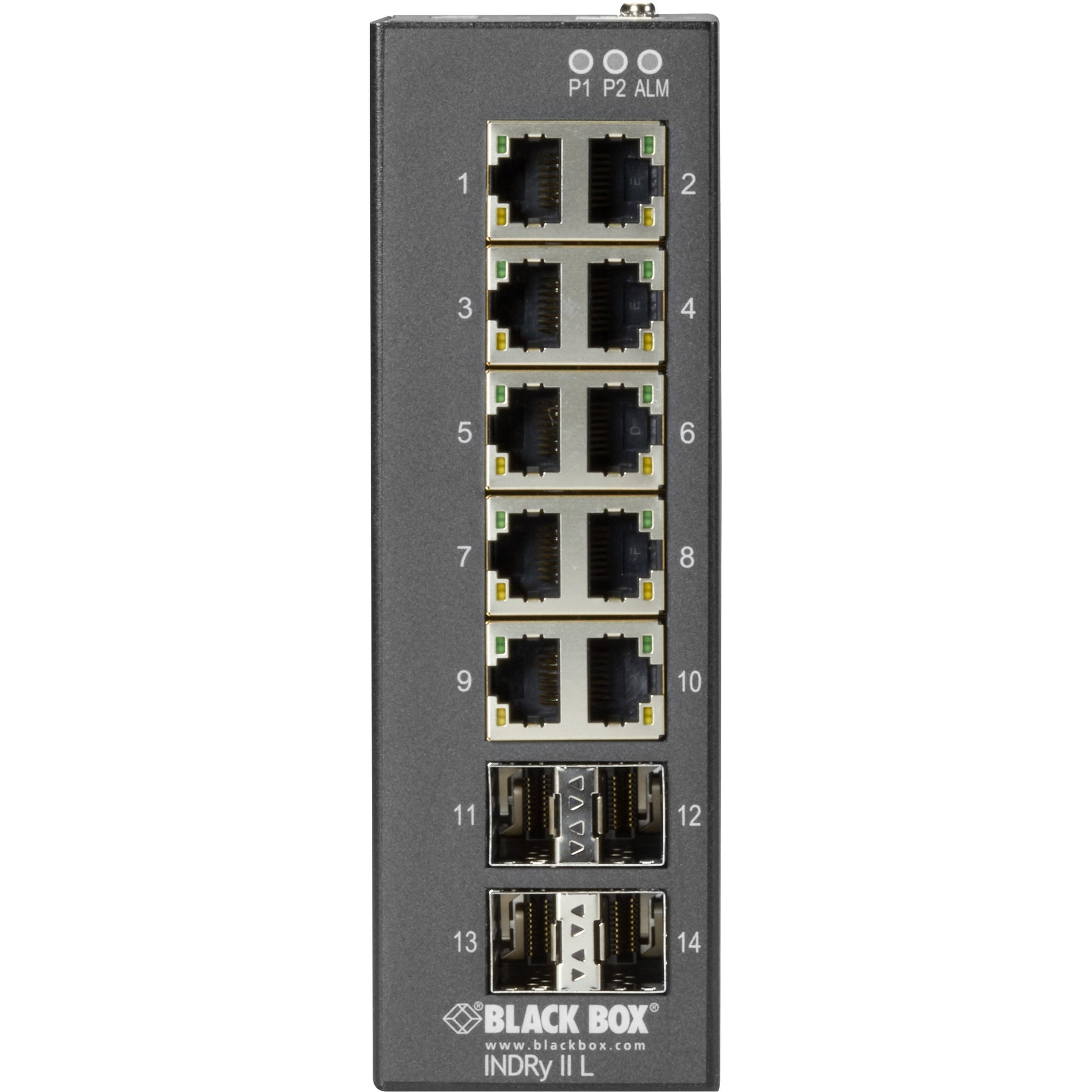 Black Box LIG1014A Ethernet Switch, 10-Port Gigabit Ethernet Network, SFP Expansion Slots