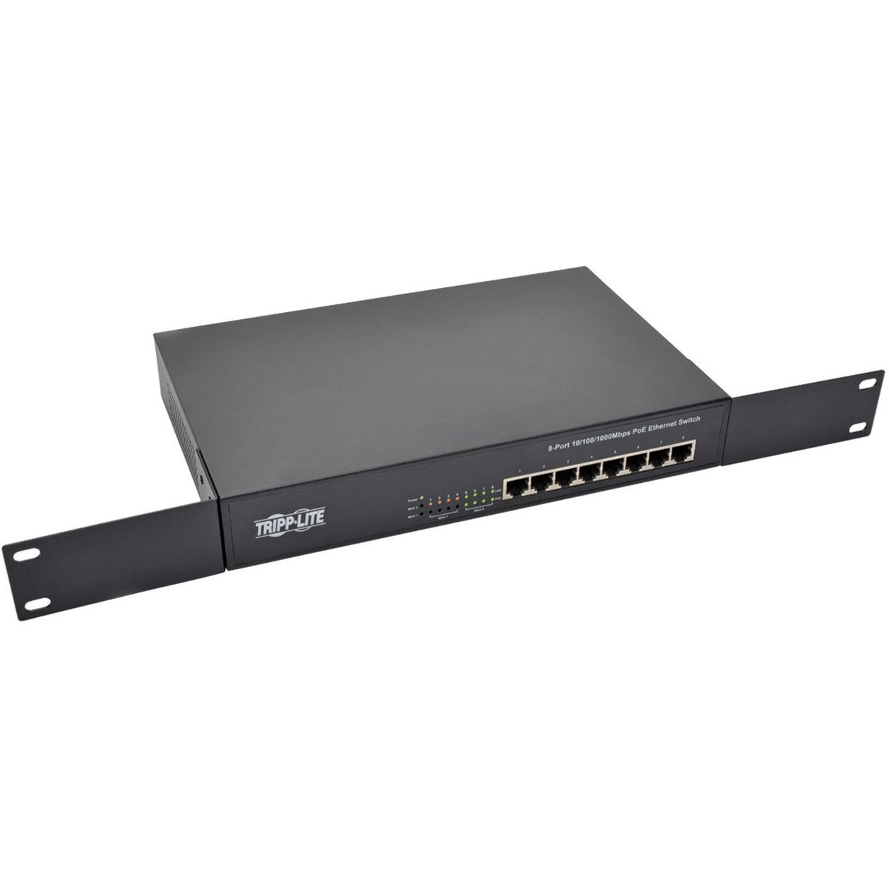 Tripp Lite NG8POE Ethernet Switch Rackmount Unmanaged with PoE Metal 1U, 8-Port Gigabit Ethernet Network