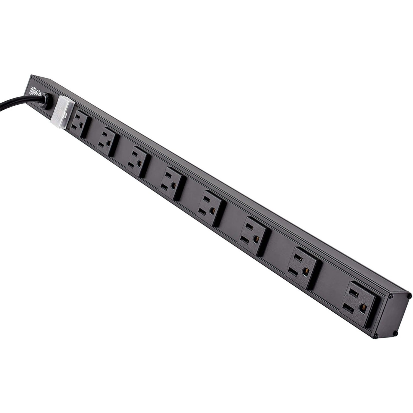 Tripp Lite PS2408B 8-Outlet Vertical Power Strip, 120V, 15A, 15-ft. Cord, 5-15P, 24 in