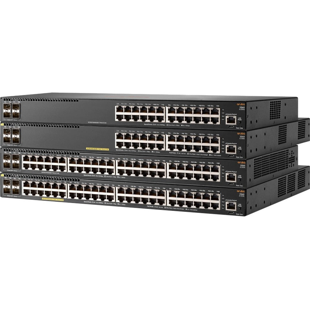 Aruba JL354A IoT Ready und Cloud-Manageable Access Switch 24-Port Gigabit Ethernet mit 4 SFP+ Steckplätzen 