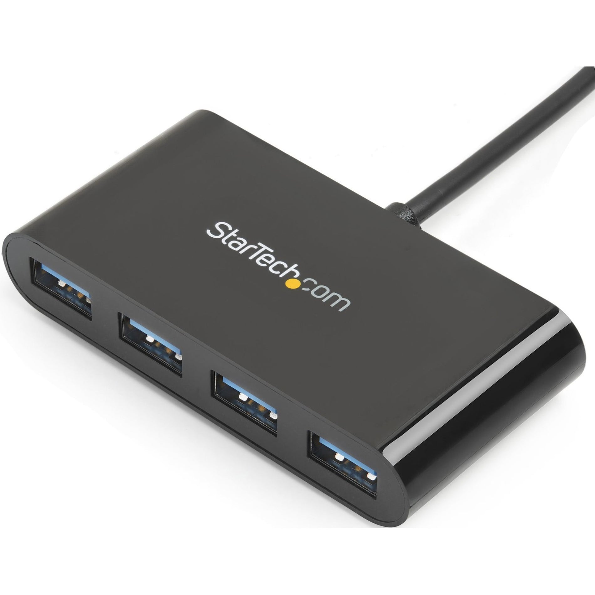 StarTech.com HB30C4AB 4-Port USB 3.0 Hub - USB-C to 4x USB-A, Bus Powered, Compact USB Type-C Hub