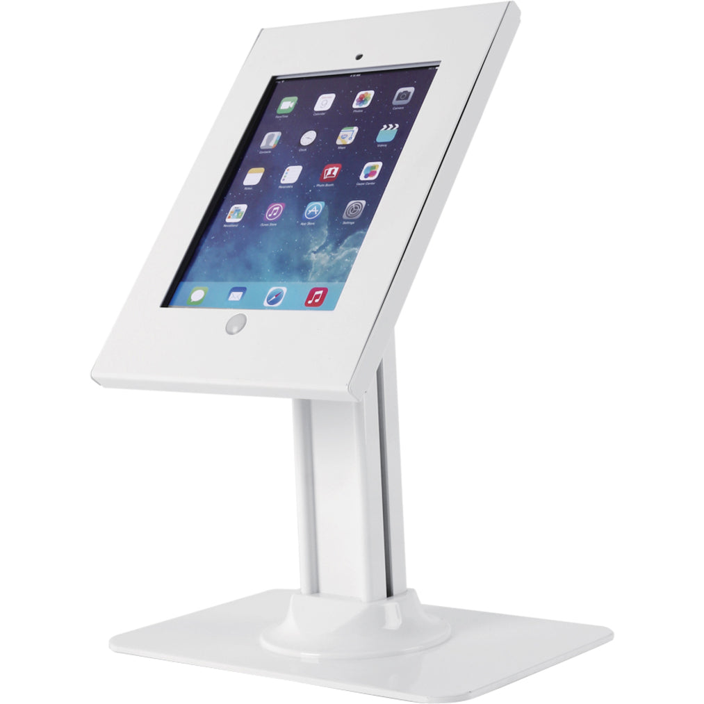 SIIG CE-MT2611-S1 Security Countertop Kiosk & POS Stand for iPad, White Metal, 5 Year Warranty