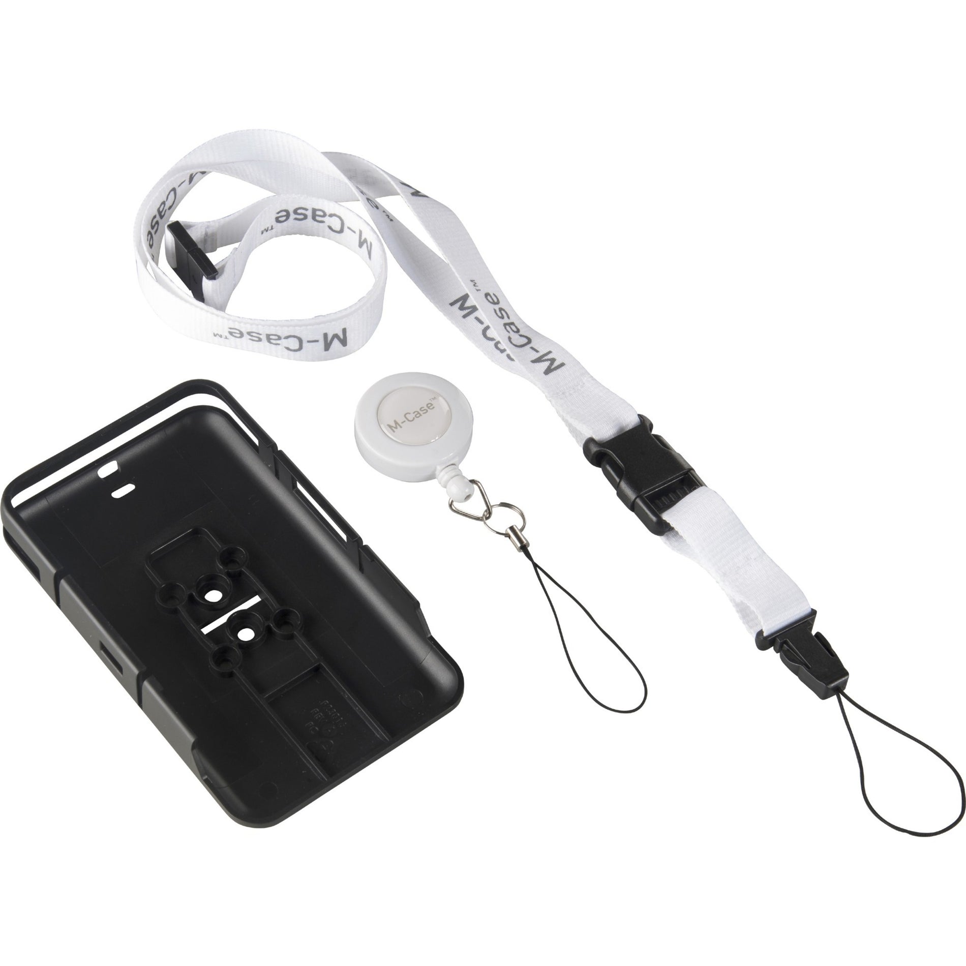 SpacePole SPMC105-02 M-Case Mobile Payment Solution, Black Carrying Case with Lanyard and Retractable Cable