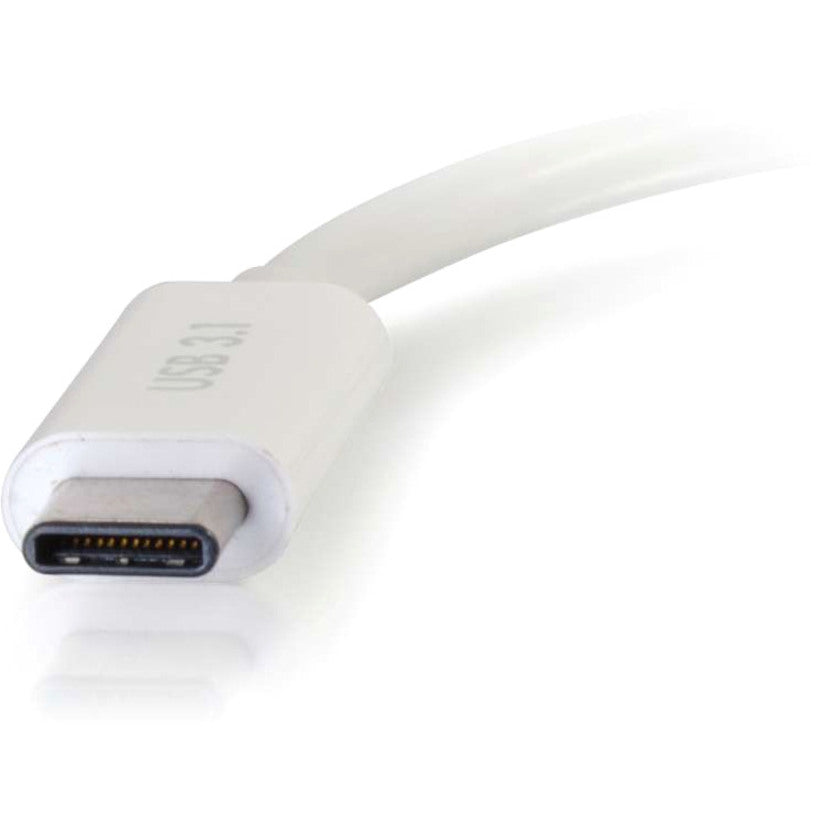 C2G 29484 USB-C To DVI-D Video Adapter Converter - White, Connect USB-C to DVI-D Displays Effortlessly