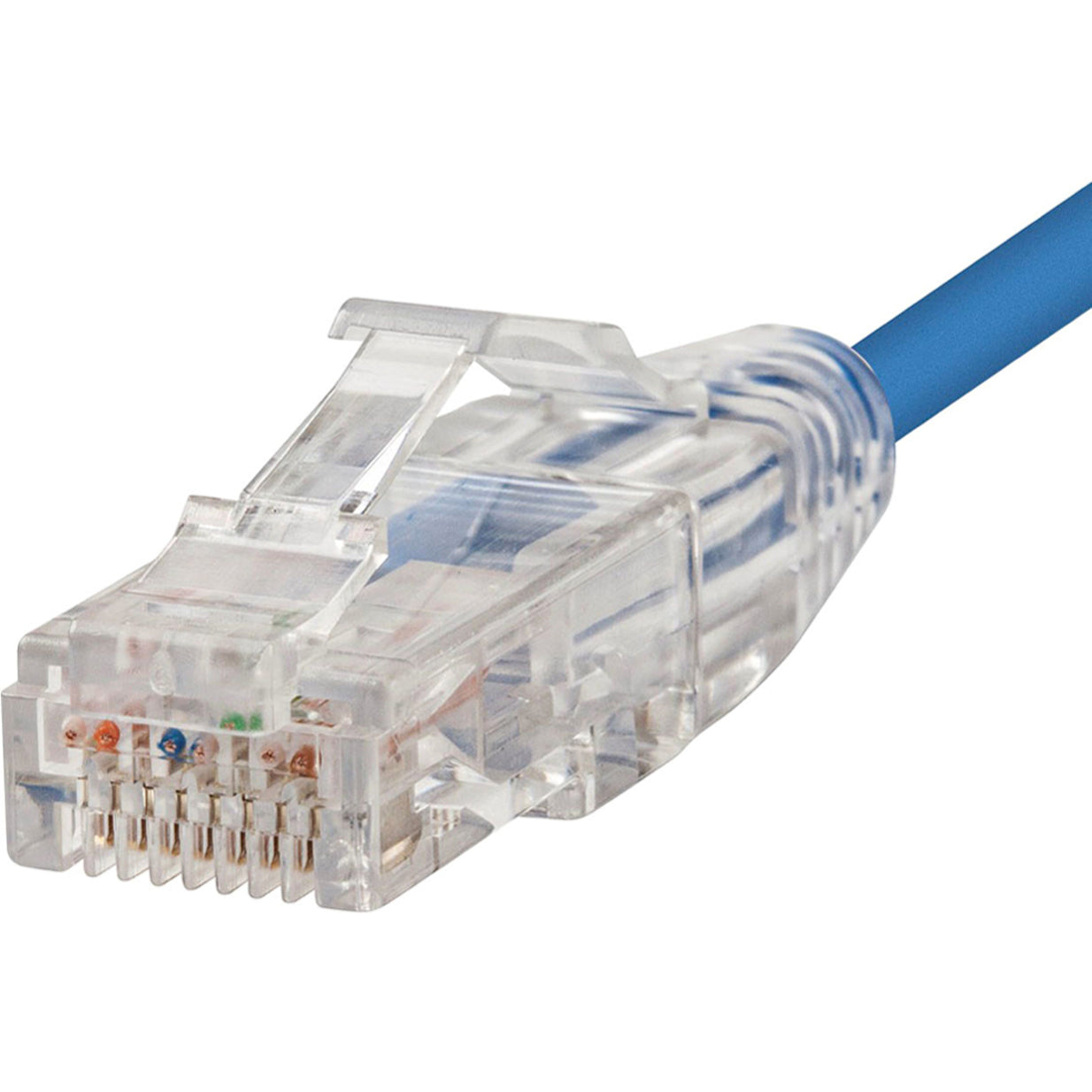 Monoprice 13528 SlimRun Cat6 28AWG UTP Ethernet Network Cable, 3ft Blue, Flexible, Snagless