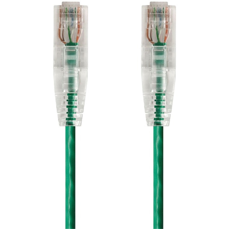 Monoprice 14812 SlimRun Cat6 28AWG UTP Ethernet Network Cable, 5ft Green, Flexible, Snagless