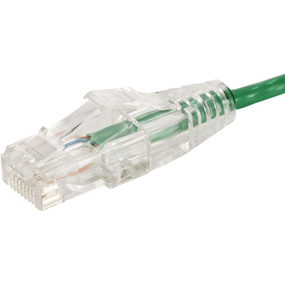 Monoprice 15208 SlimRun Cat6 28AWG UTP Ethernet Network Cable, 7ft Green, Flexible, Snagless
