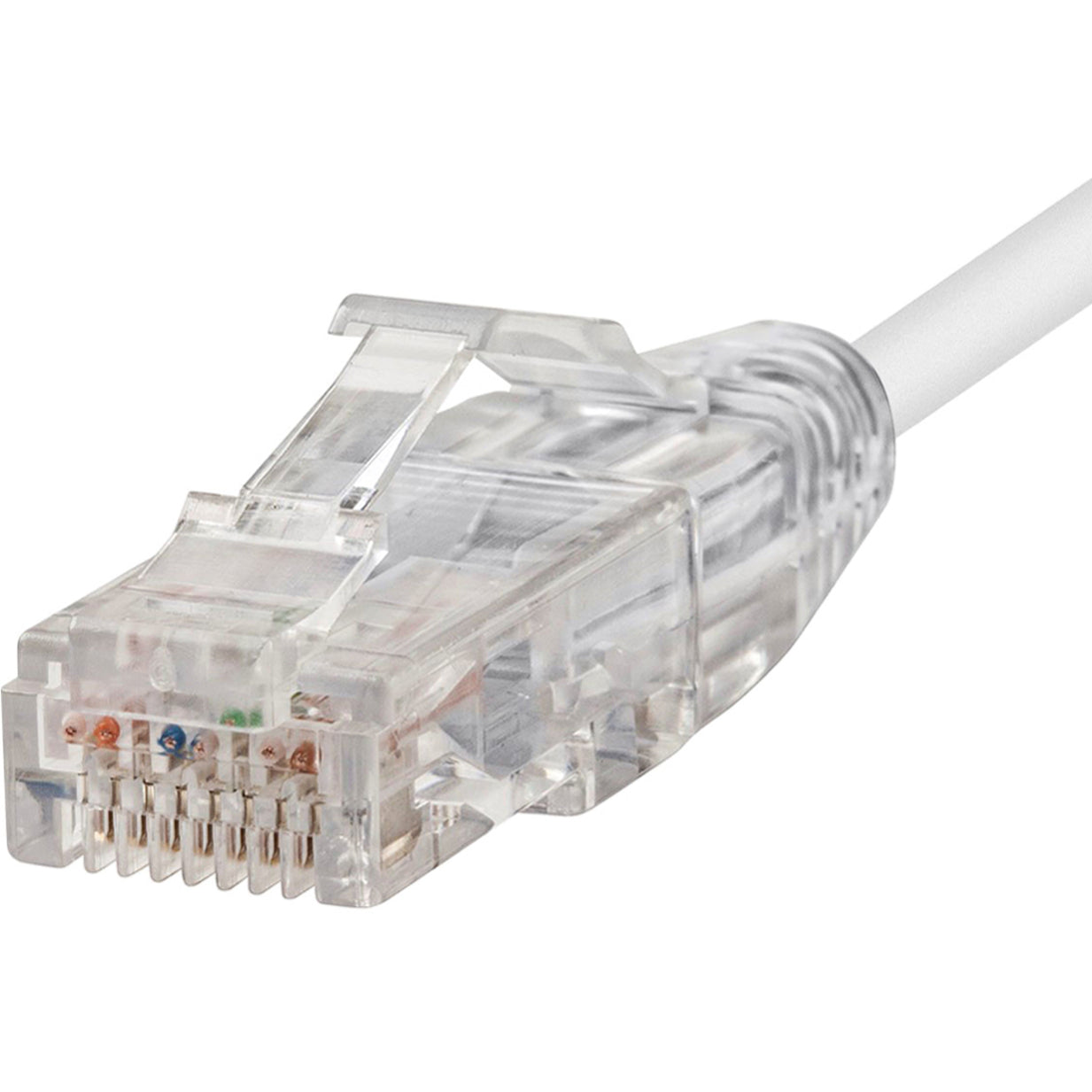 Monoprice 13540 SlimRun Cat6 28AWG UTP Ethernet Network Cable, 7ft White, Flexible, Snagless