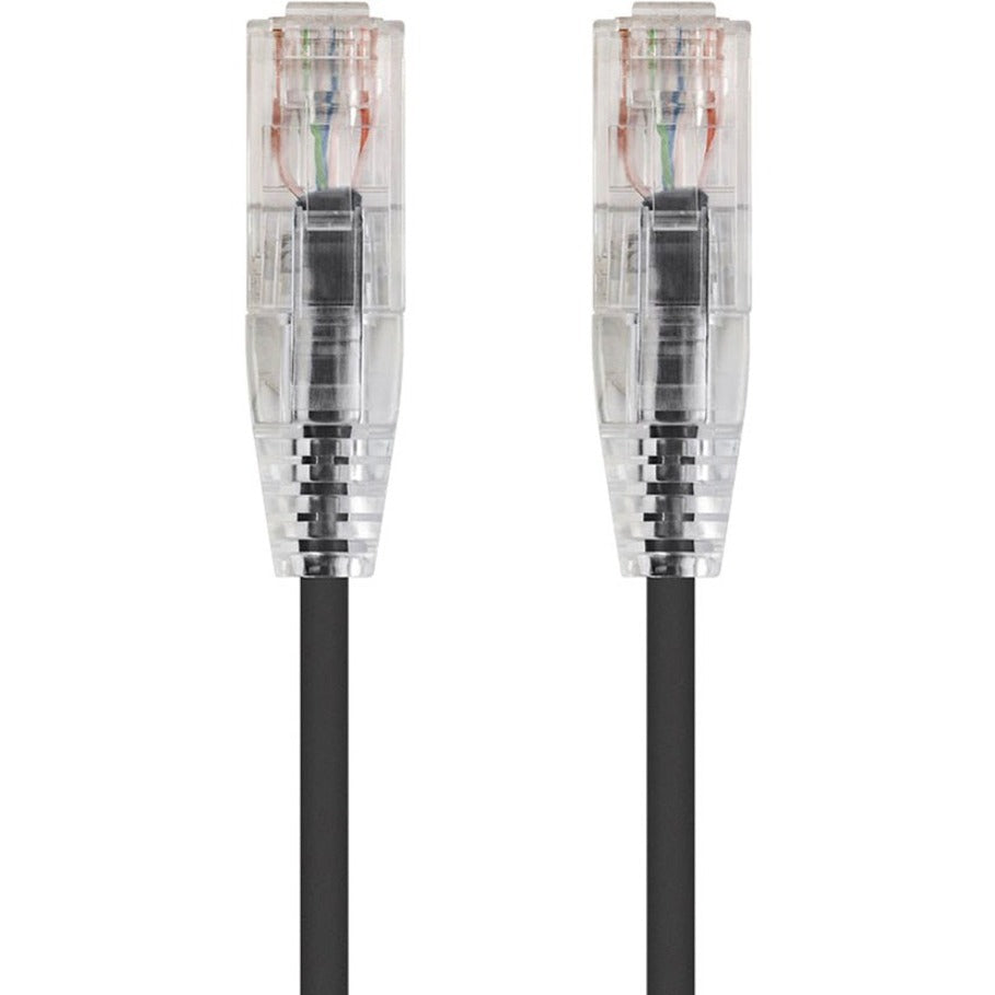 Monoprice 13508 SlimRun Cat6 6-inch Black Ethernet Network Cable, Flexible and Snagless