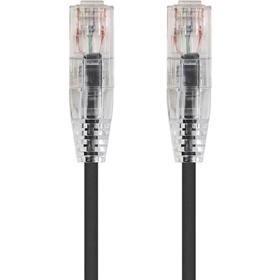 Monoprice 13532 SlimRun Cat6 28AWG UTP Ethernet Network Cable, 5ft Black, Flexible, Snagless