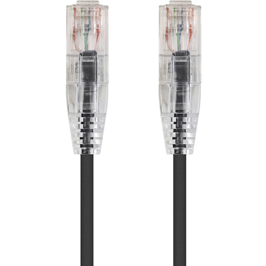 Monoprice 13552 SlimRun Cat6 28AWG UTP Ethernet Network Cable, 20ft Black, Flexible, Snagless