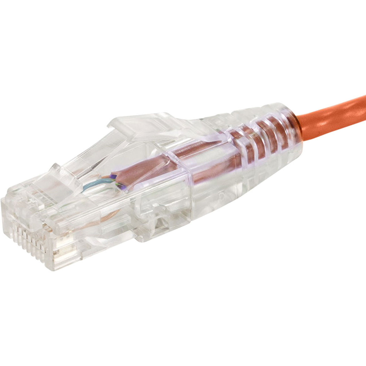Monoprice 14794 SlimRun Cat6 1ft Orange Ethernet Network Cable, Flexible and Booted