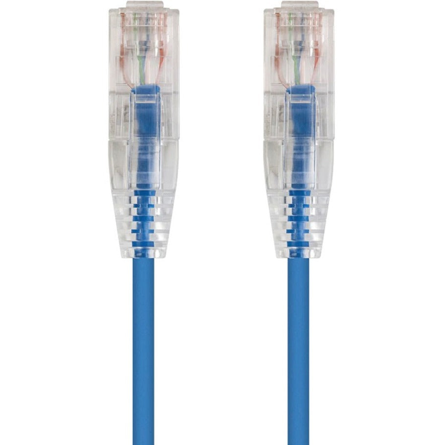Monoprice 13543 SlimRun Cat6 28AWG UTP Ethernet Network Cable, 10ft Blue, Flexible, Snagless