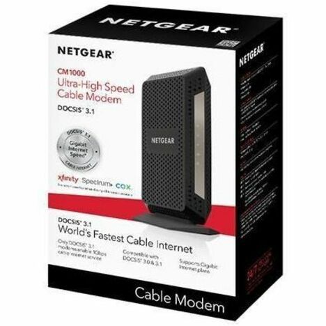 Netgear CM1000-100NAS DOCSIS 3.1 Ultra-High Speed Cable Modem, 1024 Mbit/s Broadband Transmission Speed