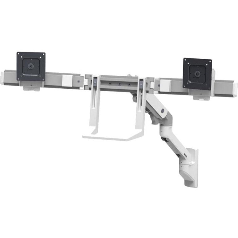 Ergotron 45-479-216 HX Dual Monitor Wall Mount Arm (White), 10 Year Warranty, 17.50 lb Maximum Load Capacity