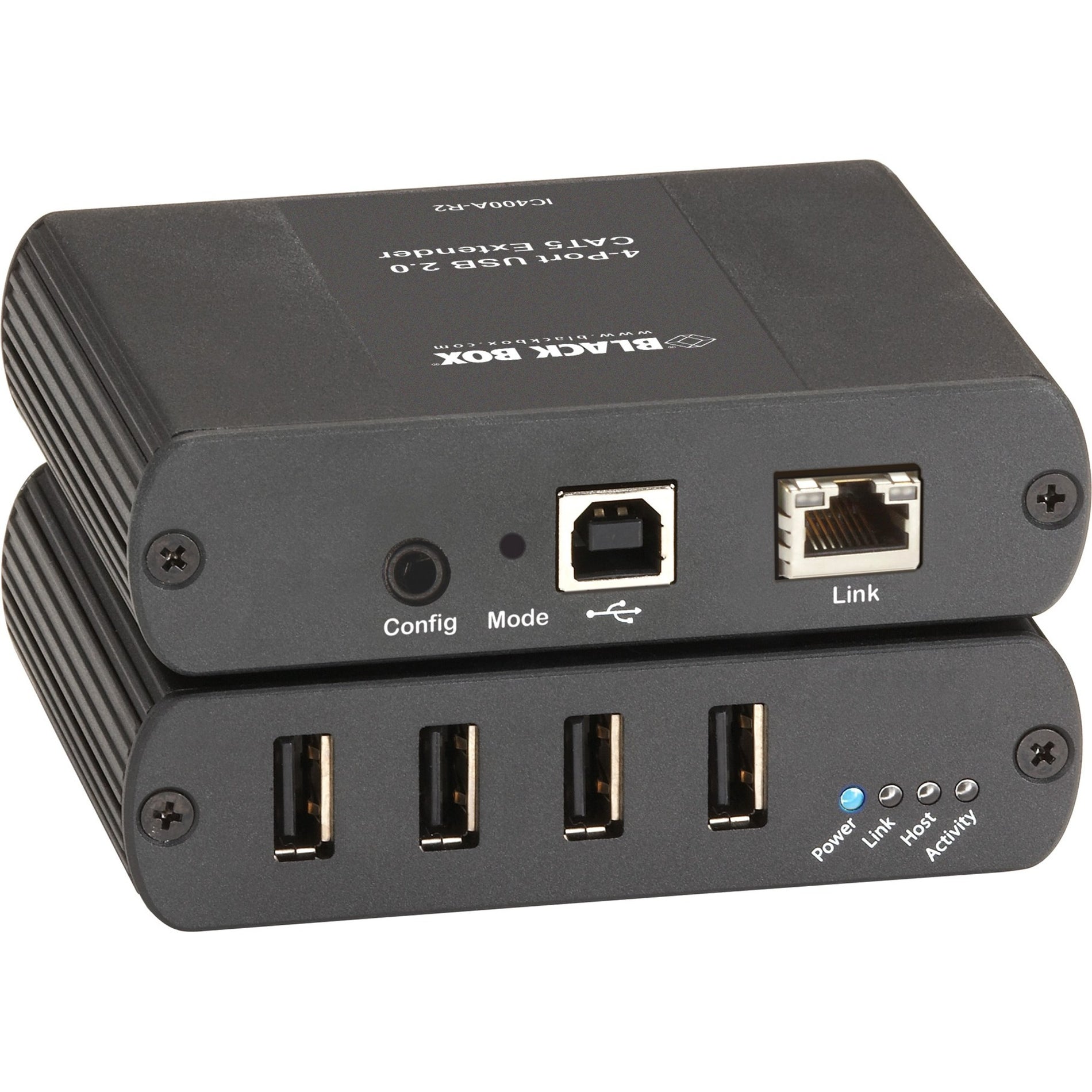 Black Box IC400A-R2 USB 2.0 Extender 4 Port CATx, 328.08 ft Range, 60 MB/s Transfer Rate