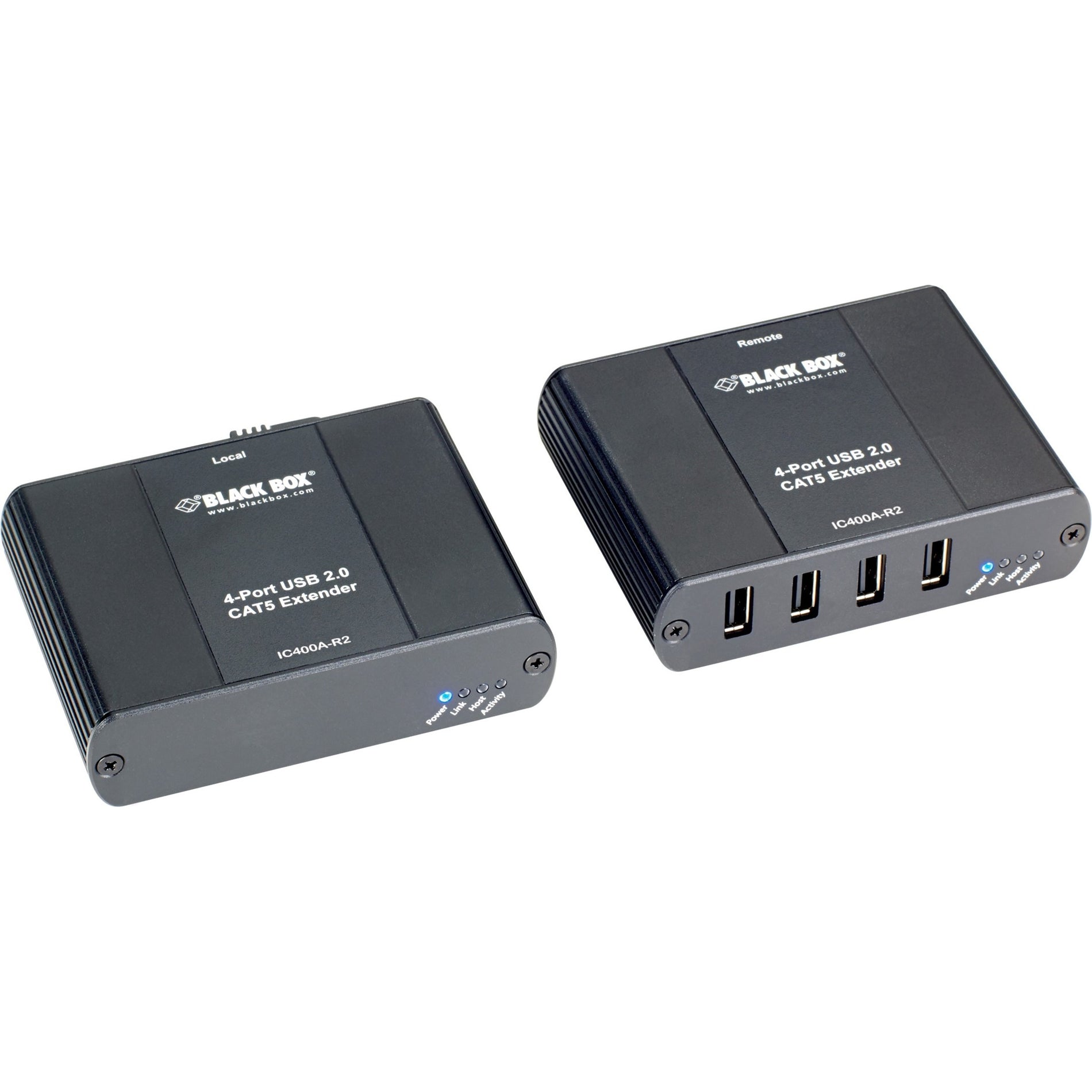 Black Box IC400A-R2 USB 2.0 Extender 4 Port CATx, 328.08 ft Range, 60 MB/s Transfer Rate