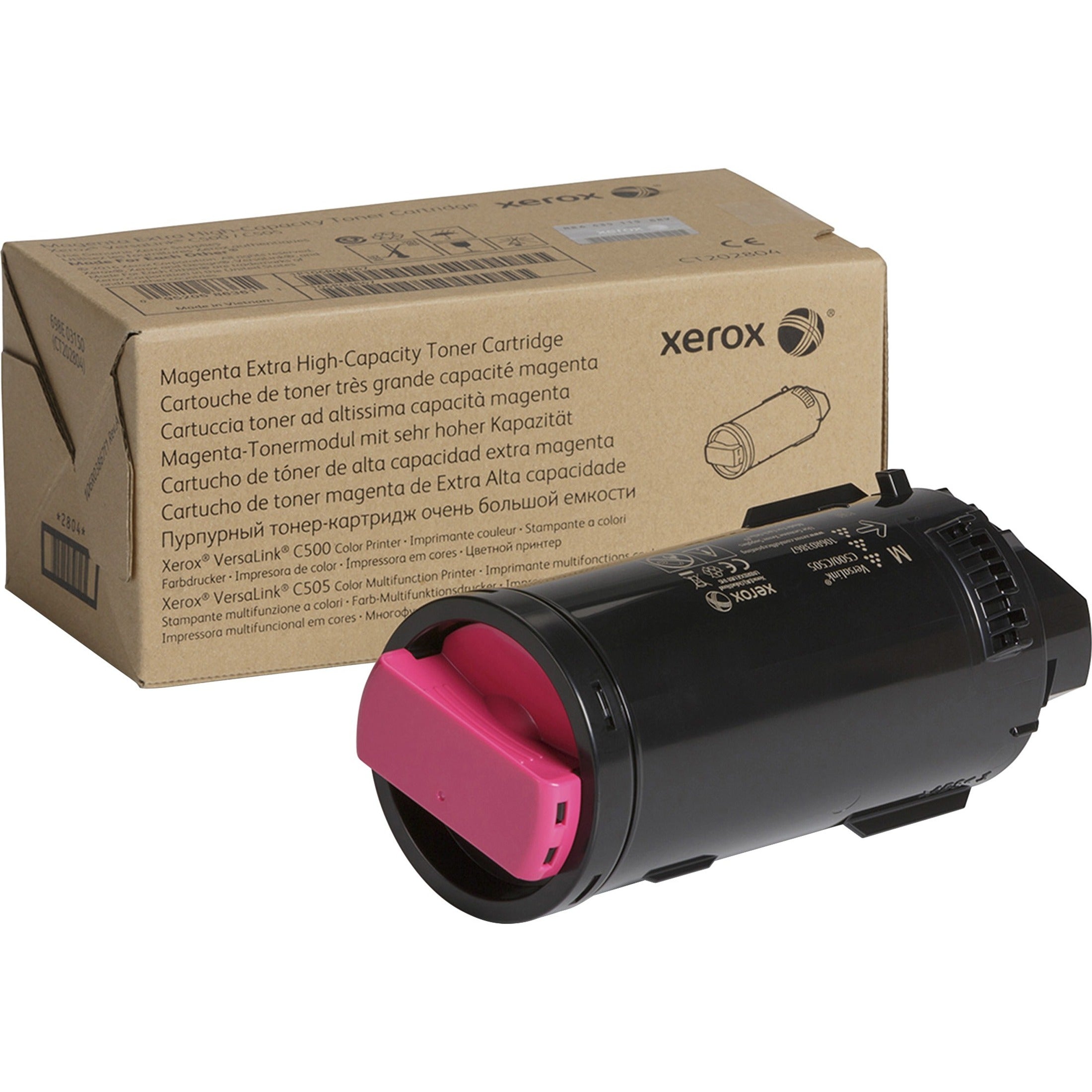 Xerox 106R03867 Genuine Magenta Extra High Capacity Toner Cartridge For The VersaLink C500/C505, 9,000 Pages Yield