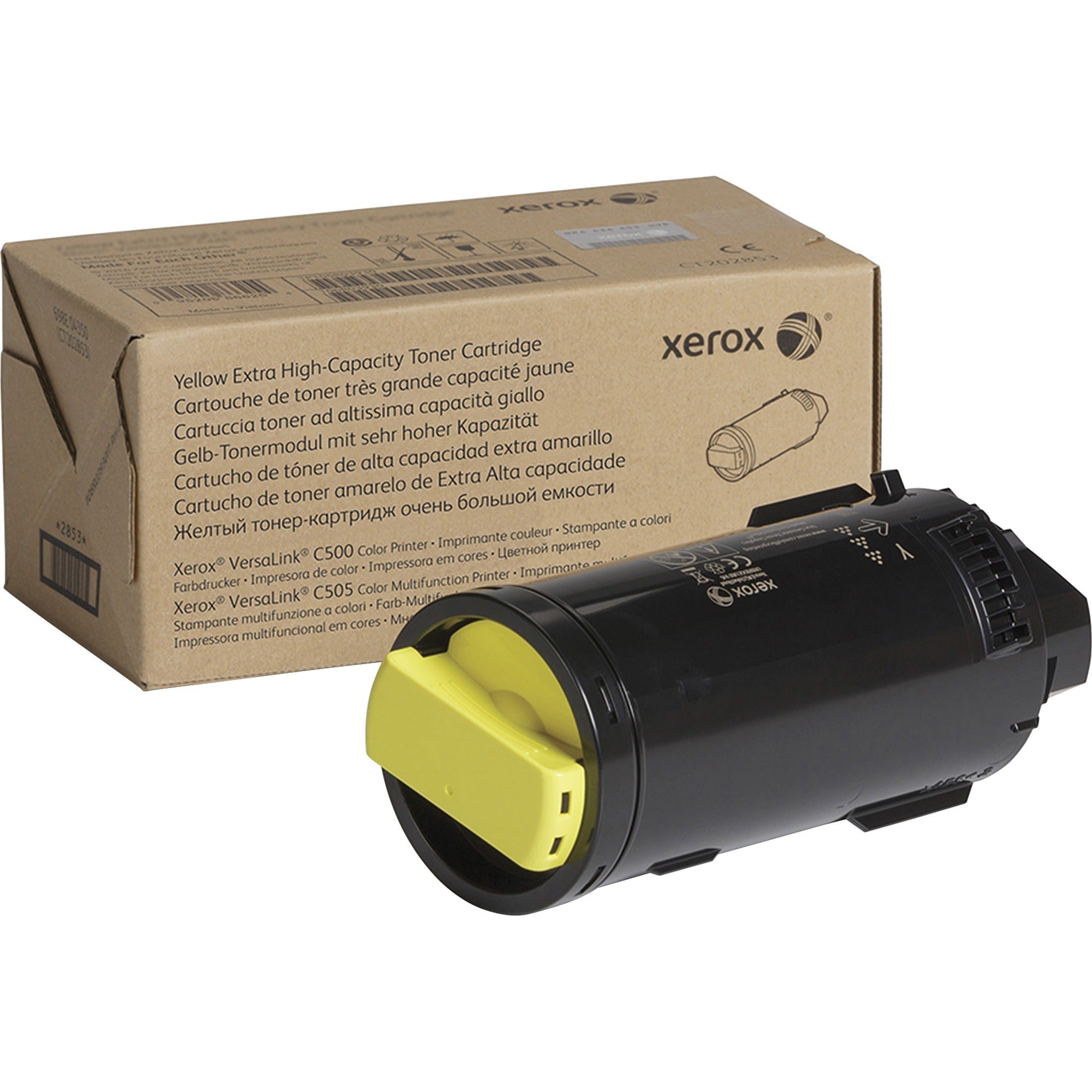 Xerox 106R03868 Genuine Yellow Extra High Capacity Toner Cartridge For The VersaLink C500/C505, 9,000 Pages Yield