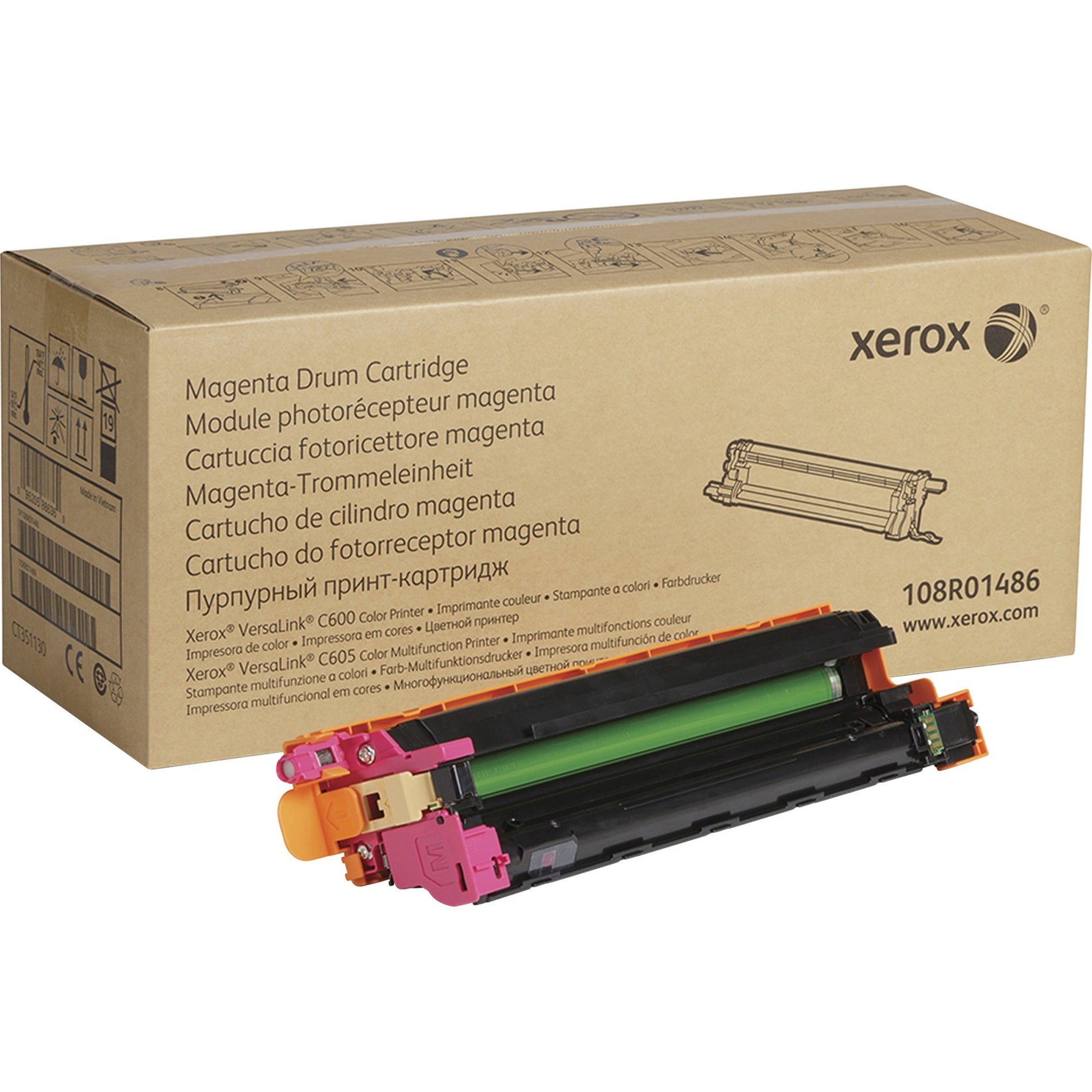 Xerox 108R01486 VersaLink C600/C605 Drum Cartridge, Magenta, 40,000 Page Yield