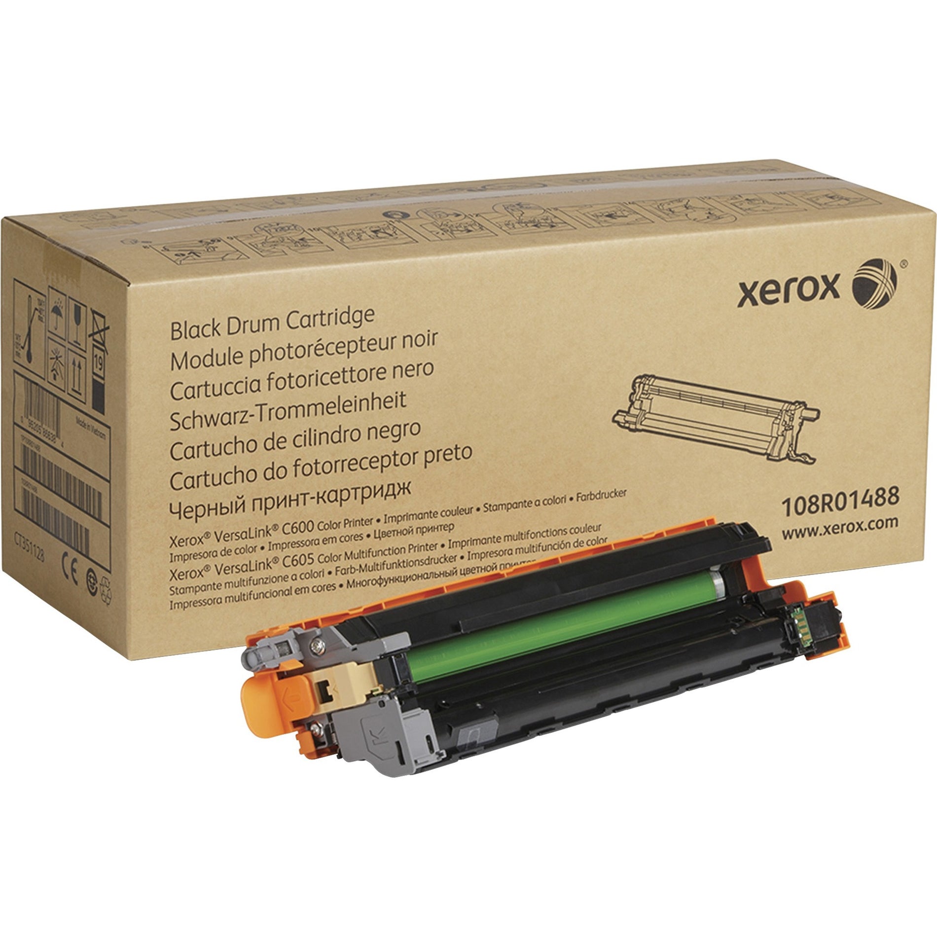 Xerox 108R01488 VersaLink C600/C605 Drum Cartridge, 40,000 Page Yield, Black