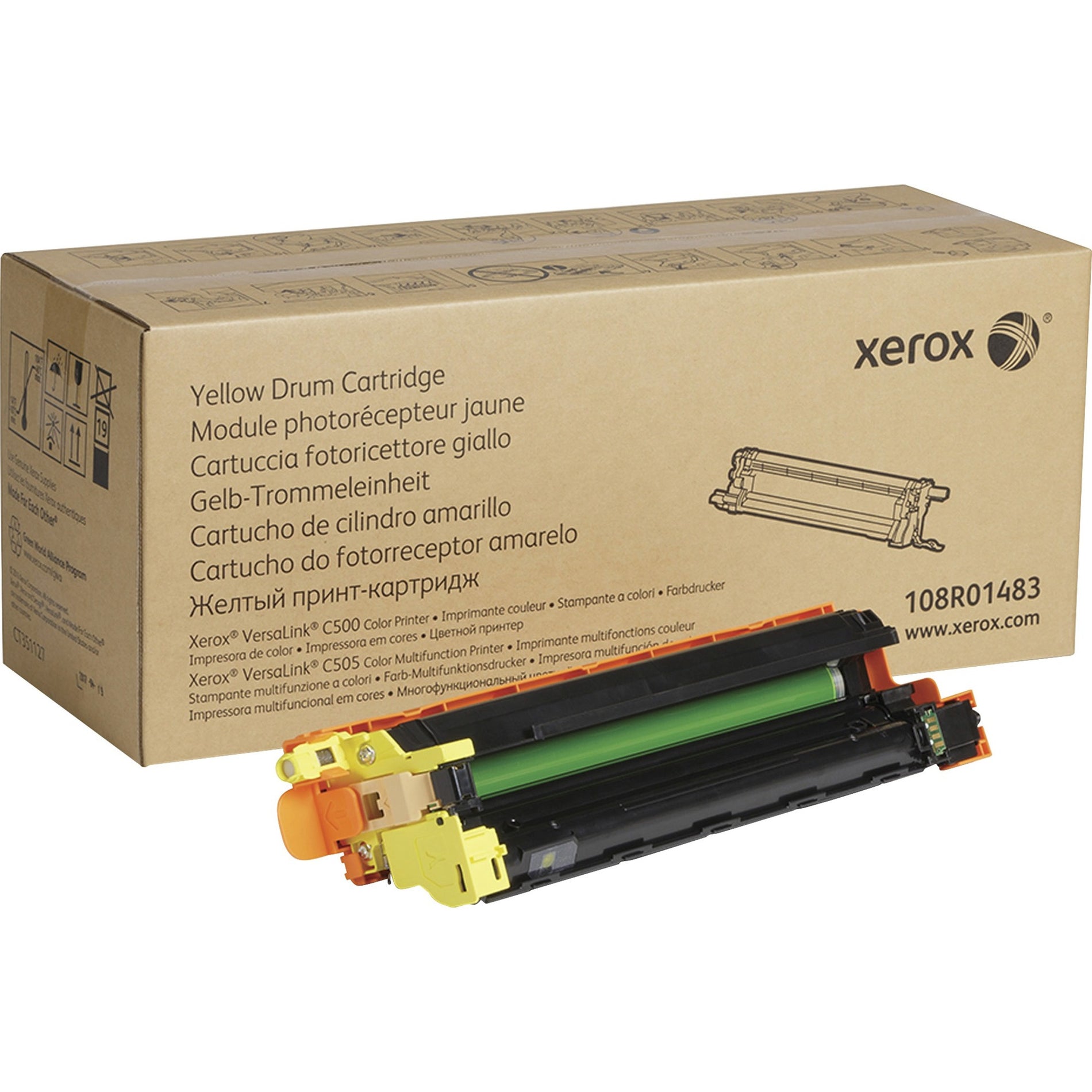 Xerox 108R01483 VersaLink C500/C505 Drum Cartridge, Yellow, 40,000 Page Yield