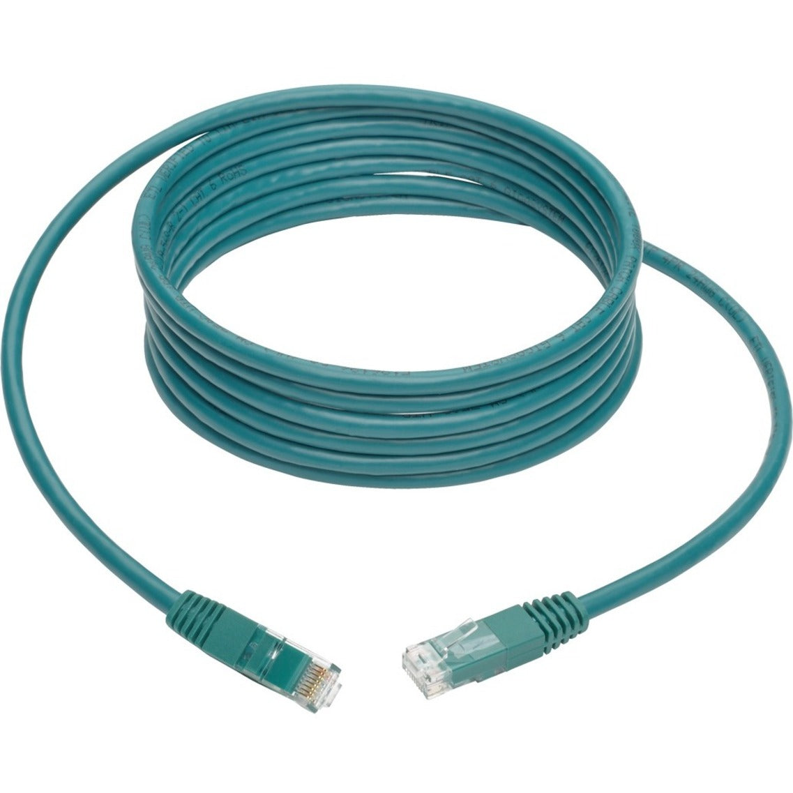 Tripp Lite N200-010-GN Cat6 Gigabit Molded Patch Cable (RJ45 M/M), Green, 10 ft, Stress Resistant, Flexible, Corrosion Resistant, Strain Relief