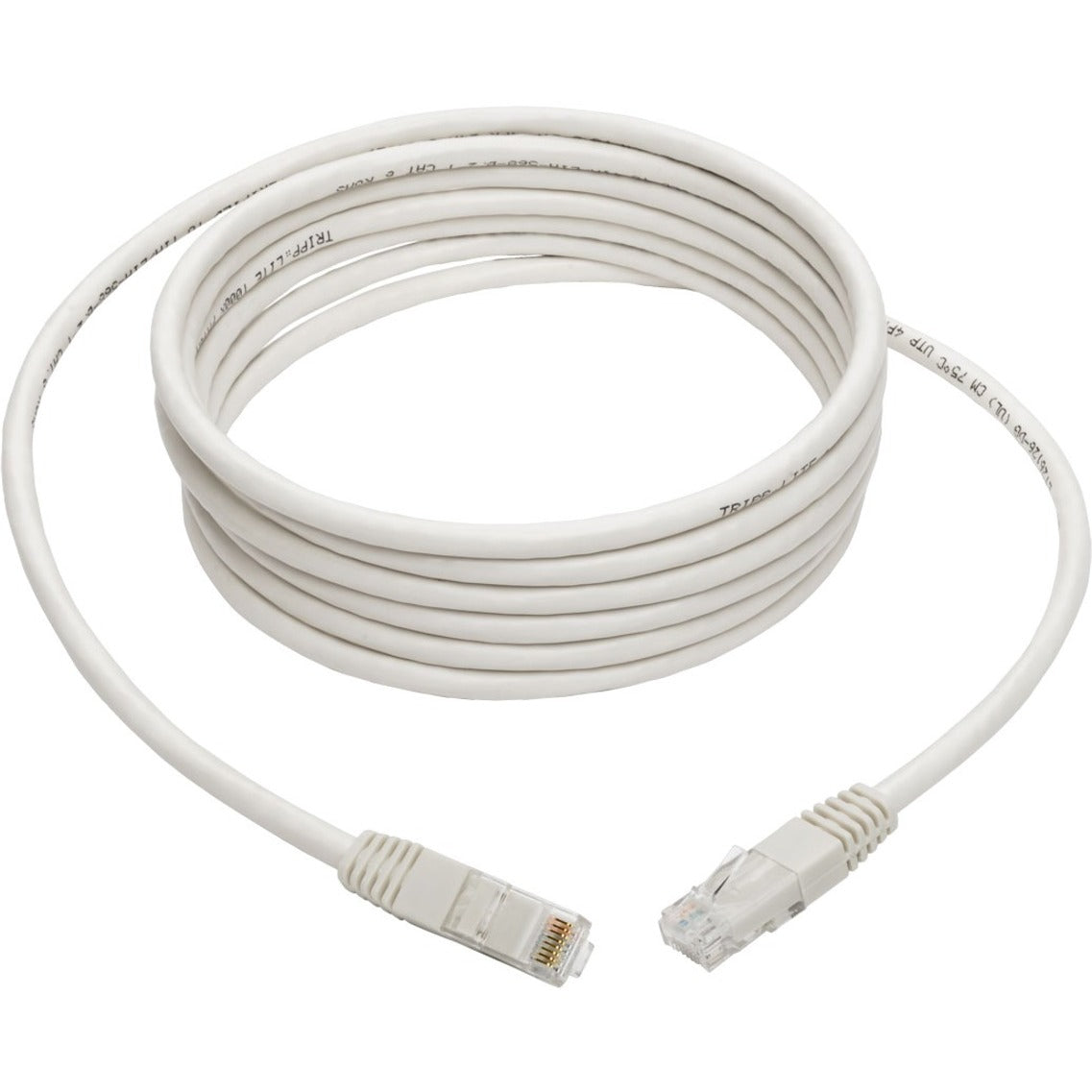 Tripp Lite N200-010-WH Cat6 Gigabit Molded Patch Cable (RJ45 M/M), White, 10 ft